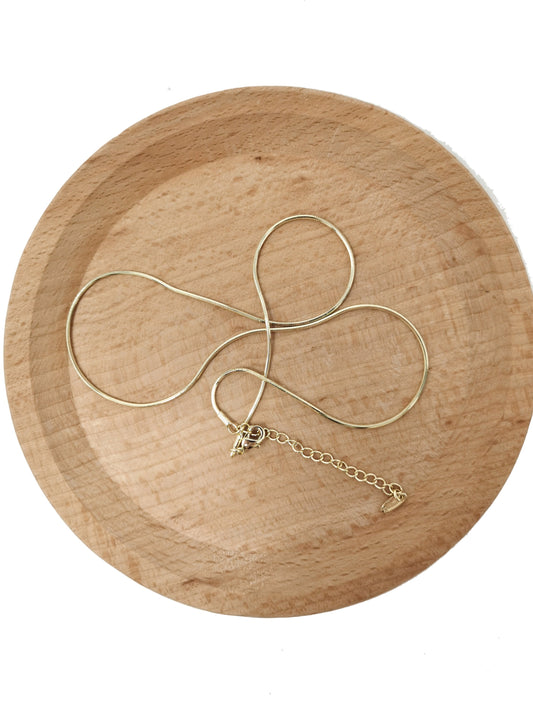 1pc 15.7'' Ready to Use 24K Gold Filled Cocoon Necklace Chain, Layer Snake Chain Dainty Necklace, For Pendant Charm Necklace Making, CH-340