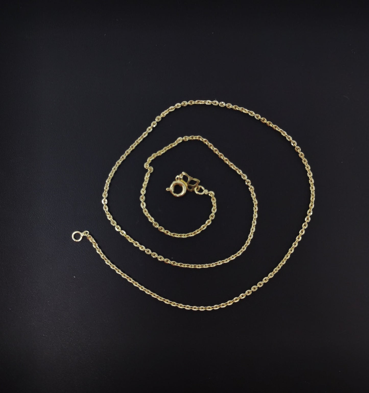 1pc 15.7'' Ready to Use 14K Gold Filled Thin Rolo Necklace Chain, Layering Rolo Chain Dainty Necklace, For Pendant Charm Necklace Making-542