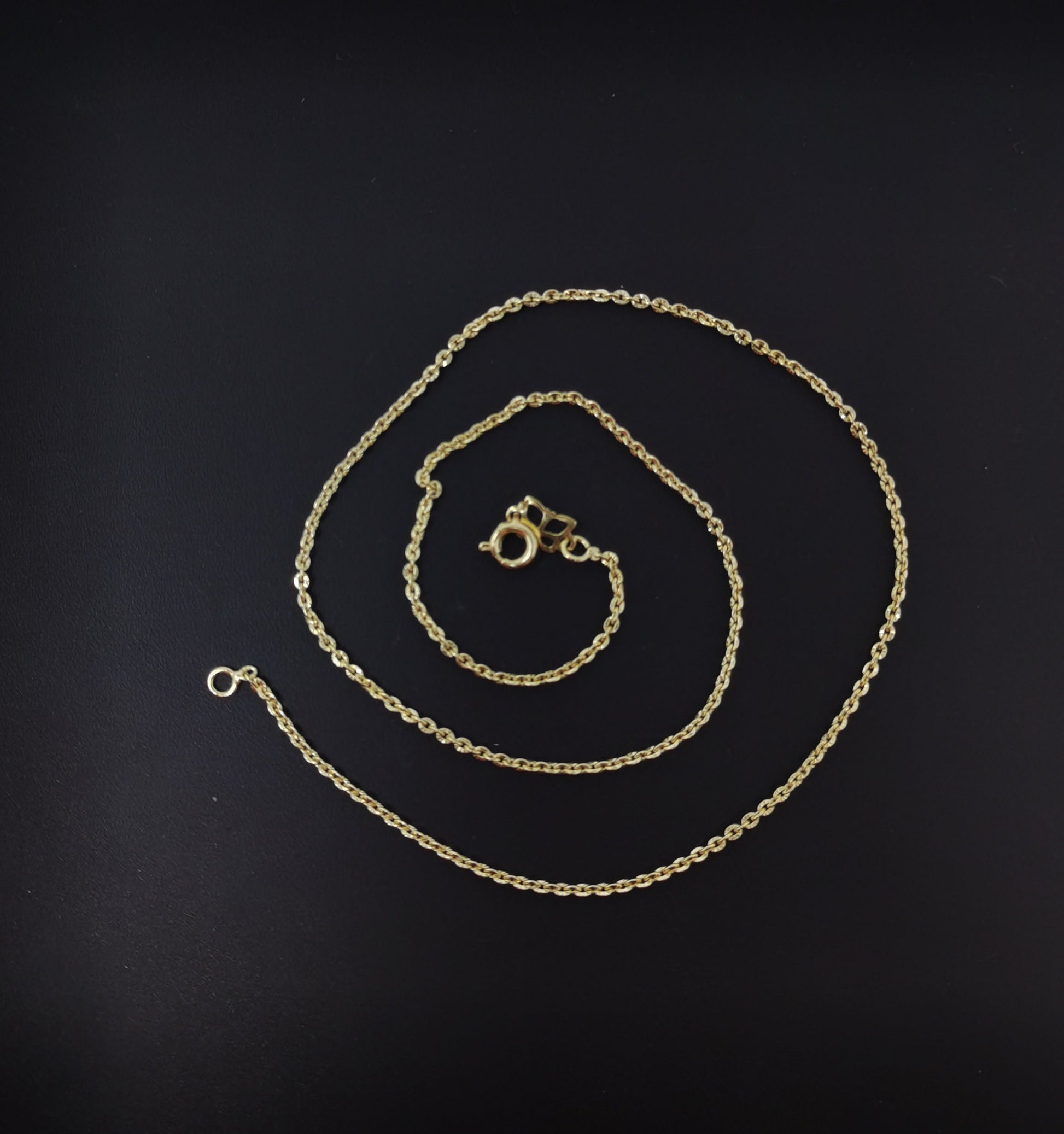 1pc 15.7'' Ready to Use 14K Gold Filled Thin Rolo Necklace Chain, Layering Rolo Chain Dainty Necklace, For Pendant Charm Necklace Making-542