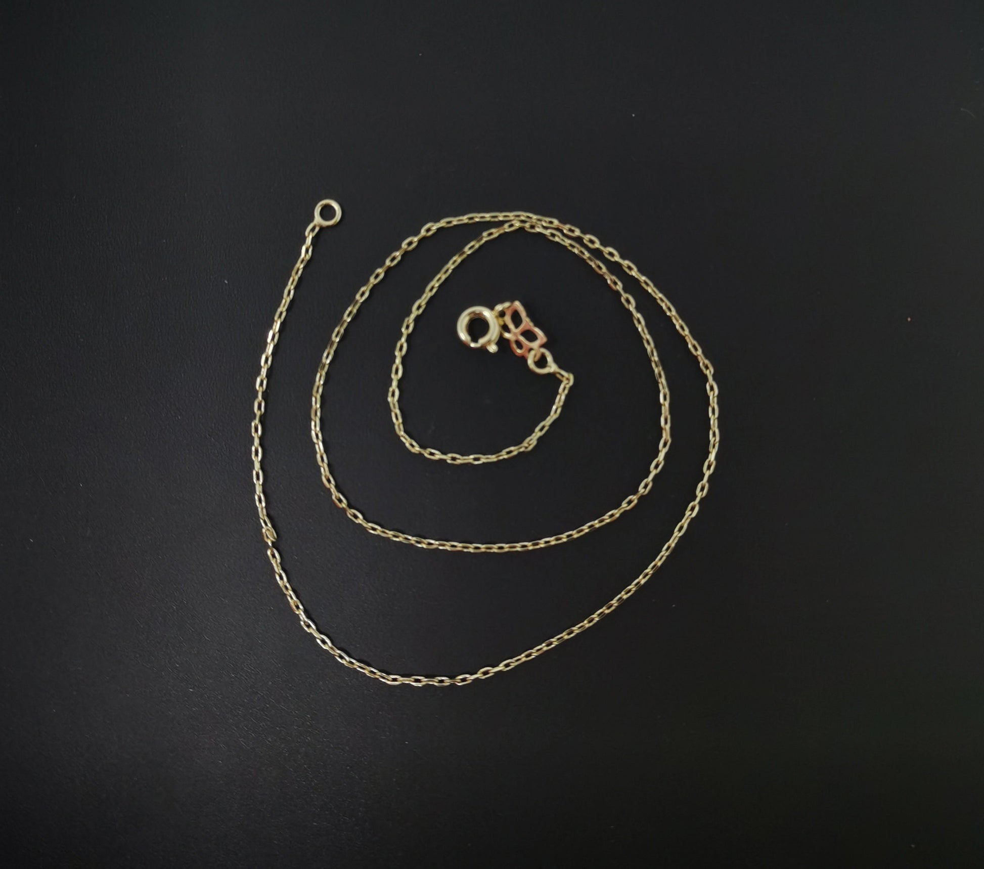 1pc 15.7'' Ready to Use 14K Gold Filled Thin Rolo Necklace Chain, Layering Rolo Chain Dainty Necklace, For Pendant Charm Necklace Making