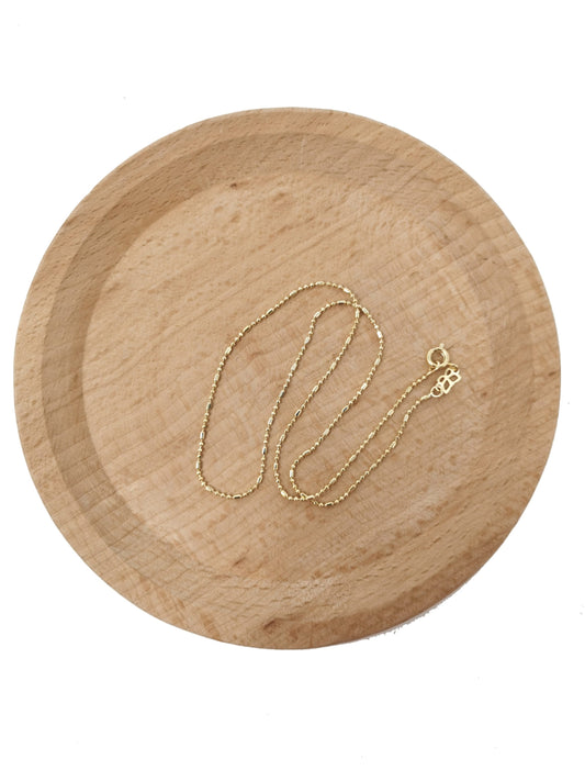 1pc 15.7'' Ready to Use 14K Gold Filled Bead Necklace Chain, Layering Beaded Chain, Dainty Beaded Necklace,Pendant Charm Necklace Making 549