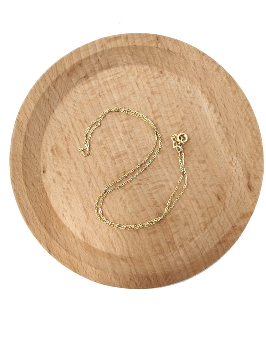 1pc 18K Gold Figure 8 Chain, 1mm Figure 8 Chain with Spring Clasp, Gold Figure 8 Chain Necklace, Great Quality, Jewelry Supplies, 334