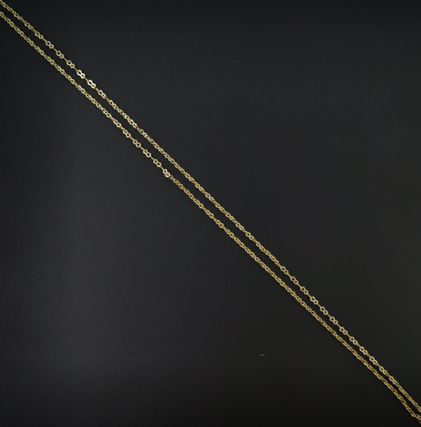 1pc 18K Gold Figure 8 Chain, 1mm Figure 8 Chain with Spring Clasp, Gold Figure 8 Chain Necklace, Great Quality, Jewelry Supplies, 334