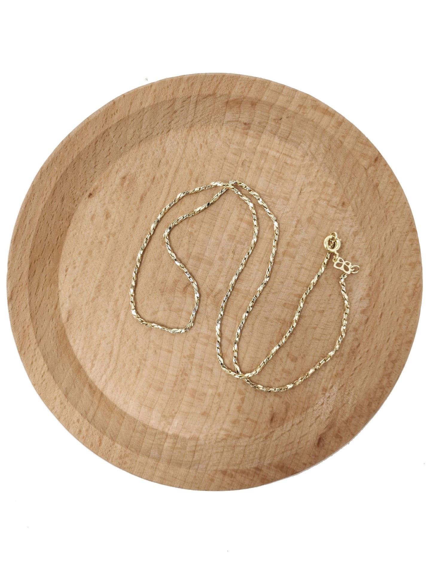 1pc 17.7'' Ready to Use 14K Gold Herringbone Curb Necklace Chain, Layer Curb Chain Dainty Necklace, For Pendant Necklace Making, 336