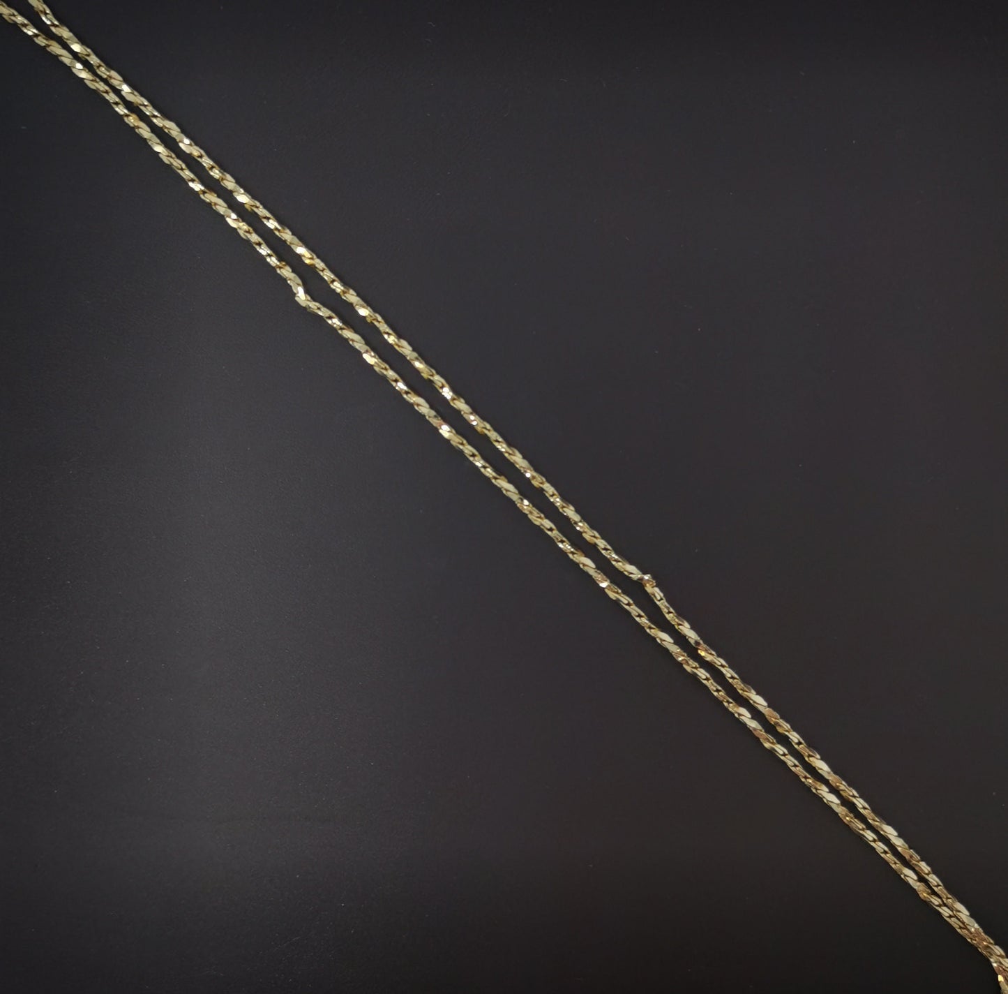 1pc 17.7'' Ready to Use 14K Gold Herringbone Curb Necklace Chain, Layer Curb Chain Dainty Necklace, For Pendant Necklace Making, 336