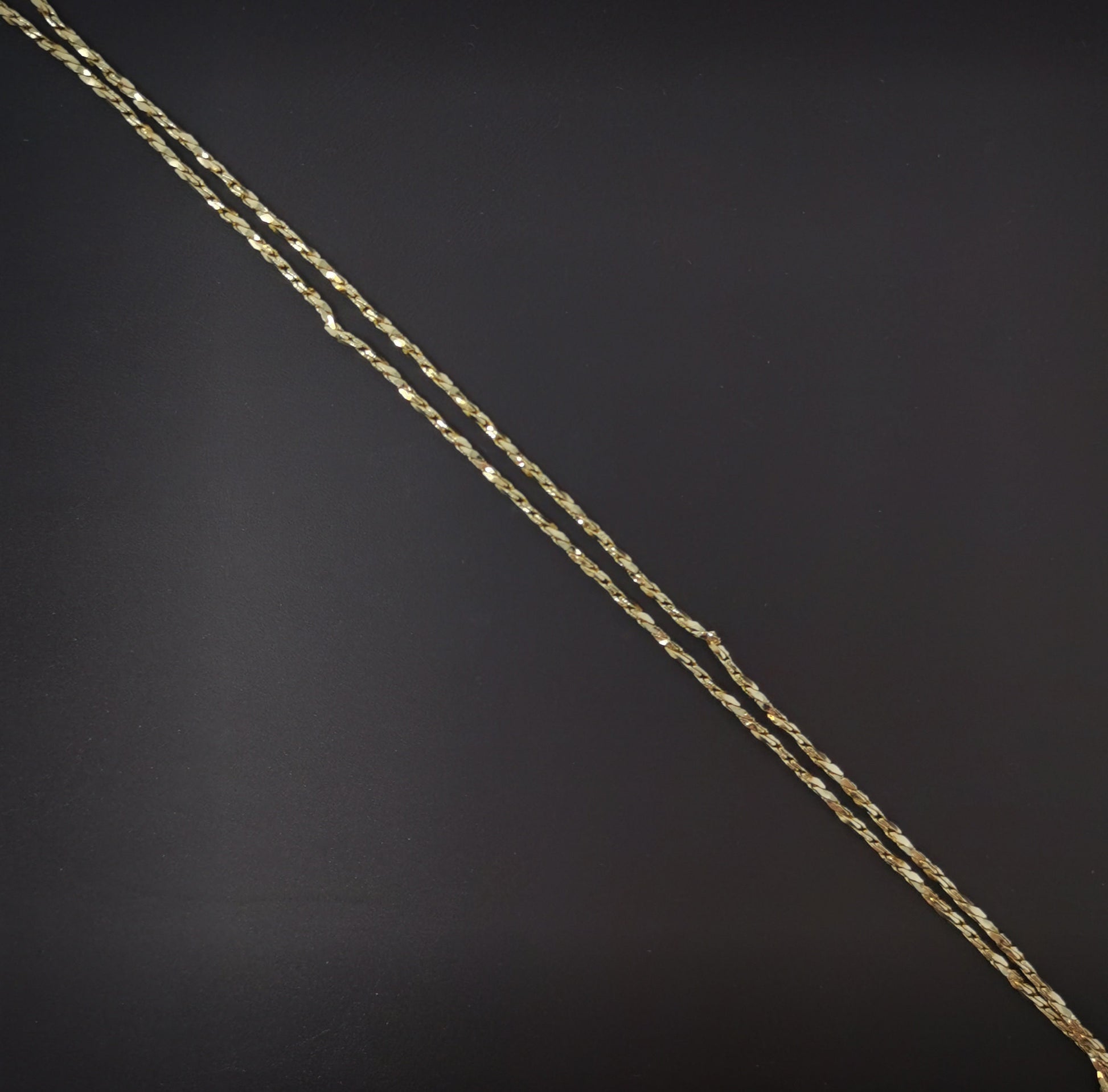 1pc 17.7'' Ready to Use 14K Gold Herringbone Curb Necklace Chain, Layer Curb Chain Dainty Necklace, For Pendant Necklace Making, 336