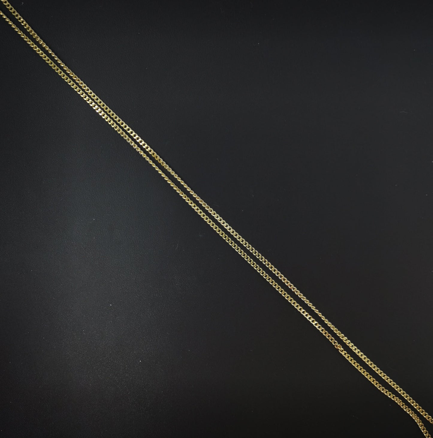 1pc 17.7'' Ready to Use 14K Gold Cuban Curb Necklace Chain, Layer Curb Chain Dainty Necklace, For Pendant Charm Necklace, 552