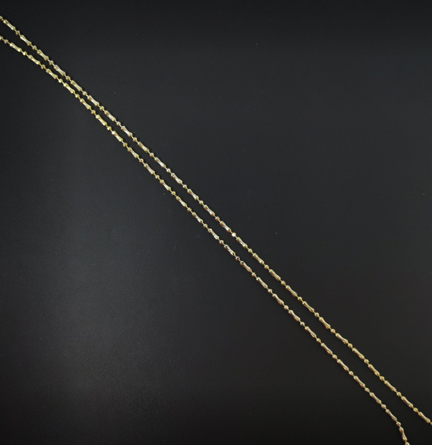 17.7'' Ready to Use 14K Gold Filled Bead Necklace Chain, Layering Beaded Chain Dainty Beaded Necklace,For Pendant Charm Necklace Making,556