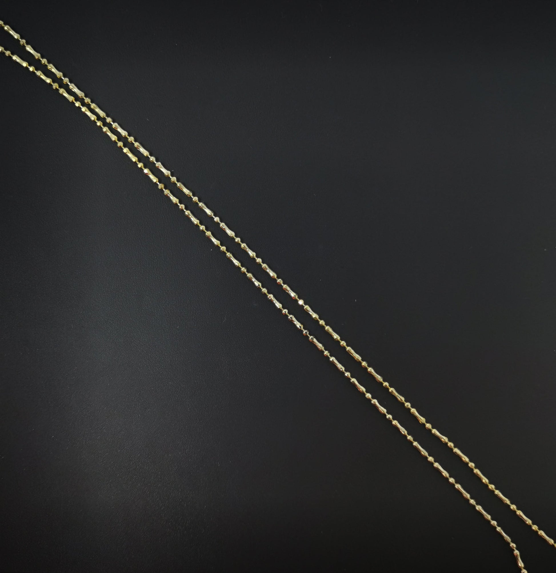 17.7'' Ready to Use 14K Gold Filled Bead Necklace Chain, Layering Beaded Chain Dainty Beaded Necklace,For Pendant Charm Necklace Making,556