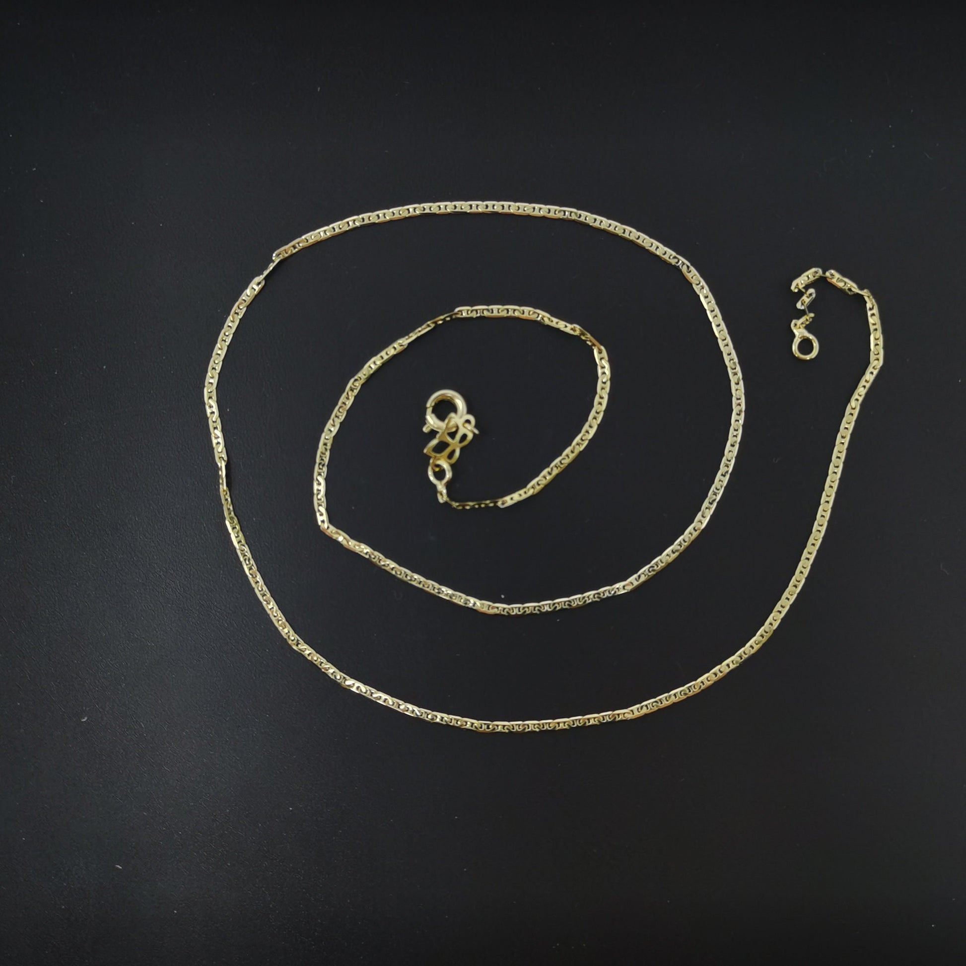 1pc 17.7'' Ready to Use 14K Gold Anchor Necklace Chain, Layering Anchor Chain Dainty Necklace, For Pendant Charm Necklace Making, 565