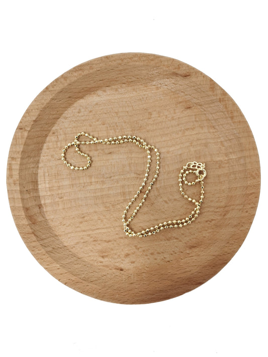 1pc 17.7'' Ready to Use 14K Gold Filled Bead Necklace Chain, Layering Beaded Chain, Dainty Beaded Necklace,Pendant Charm Necklace Making,578