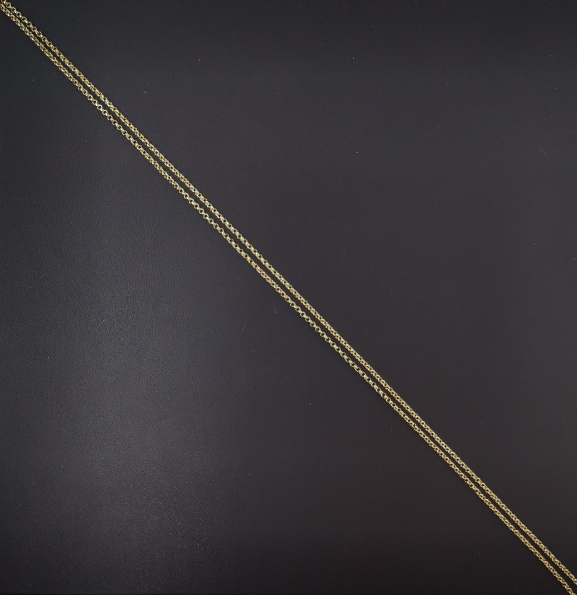 1pc 23.5'' Ready to Use 14K Gold Rolo Necklace Chain, Layering Rolo Chain Dainty Necklace, For Pendant Charm Necklace Making, CH-543