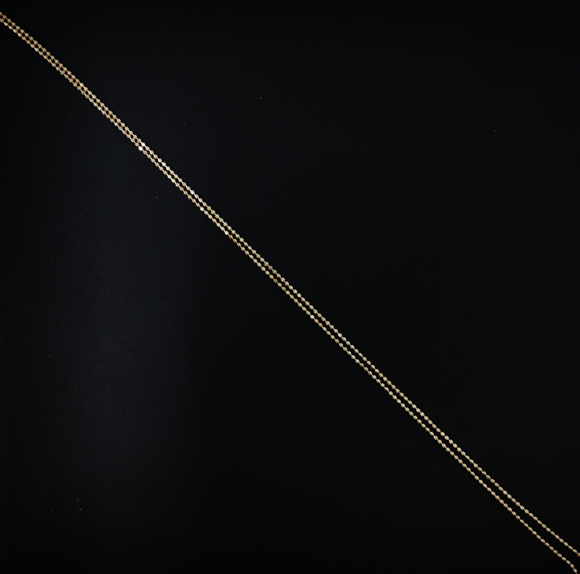 1pc 17.7'' Ready to Use 18K Gold Filled Bead Necklace Chain, Layering Beaded Chain, Dainty Beaded Necklace, Pendant Charm Chain Necklace-578