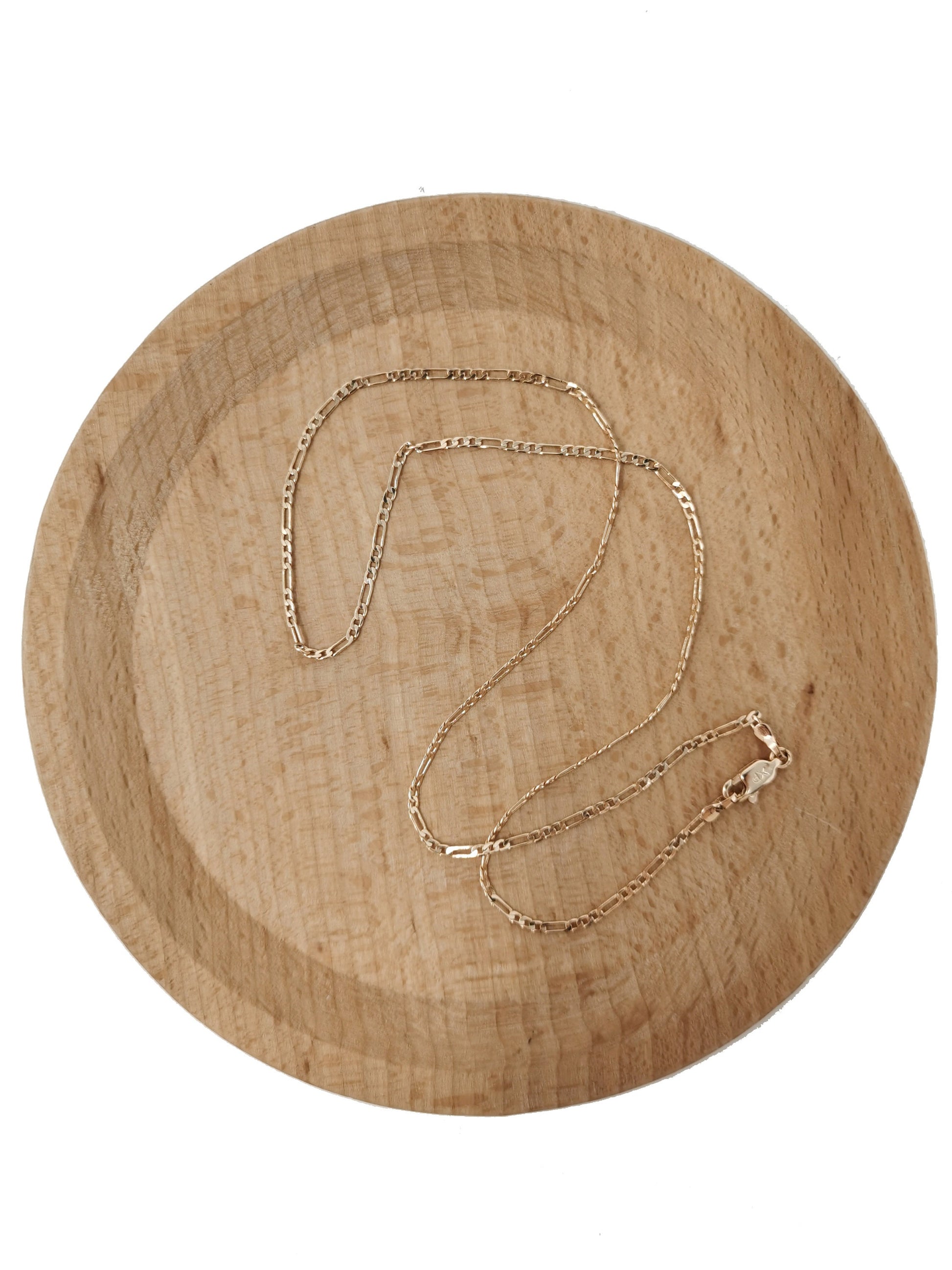 17.7'' Ready to Use 18k Gold Filled Figaro Necklace Chain, Layering Figaro Chain Dainty Necklace, Perfect for Pendant Charm Necklace,CH 588