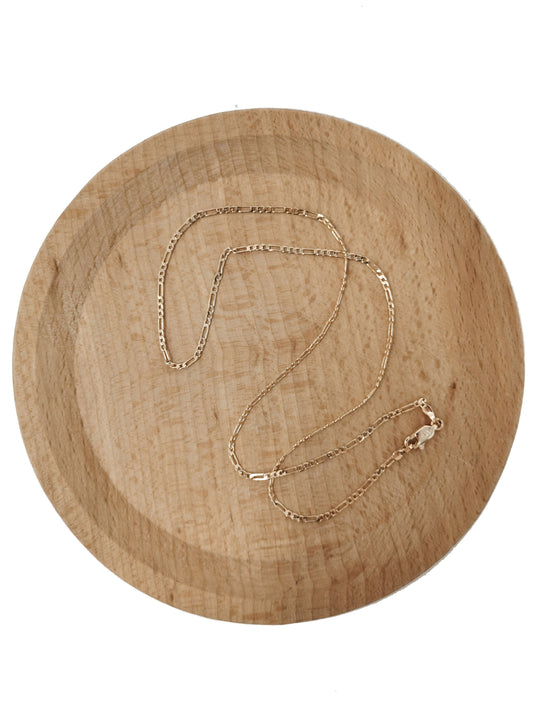 17.7'' Ready to Use 18k Gold Filled Figaro Necklace Chain, Layering Figaro Chain Dainty Necklace, Perfect for Pendant Charm Necklace,CH 588