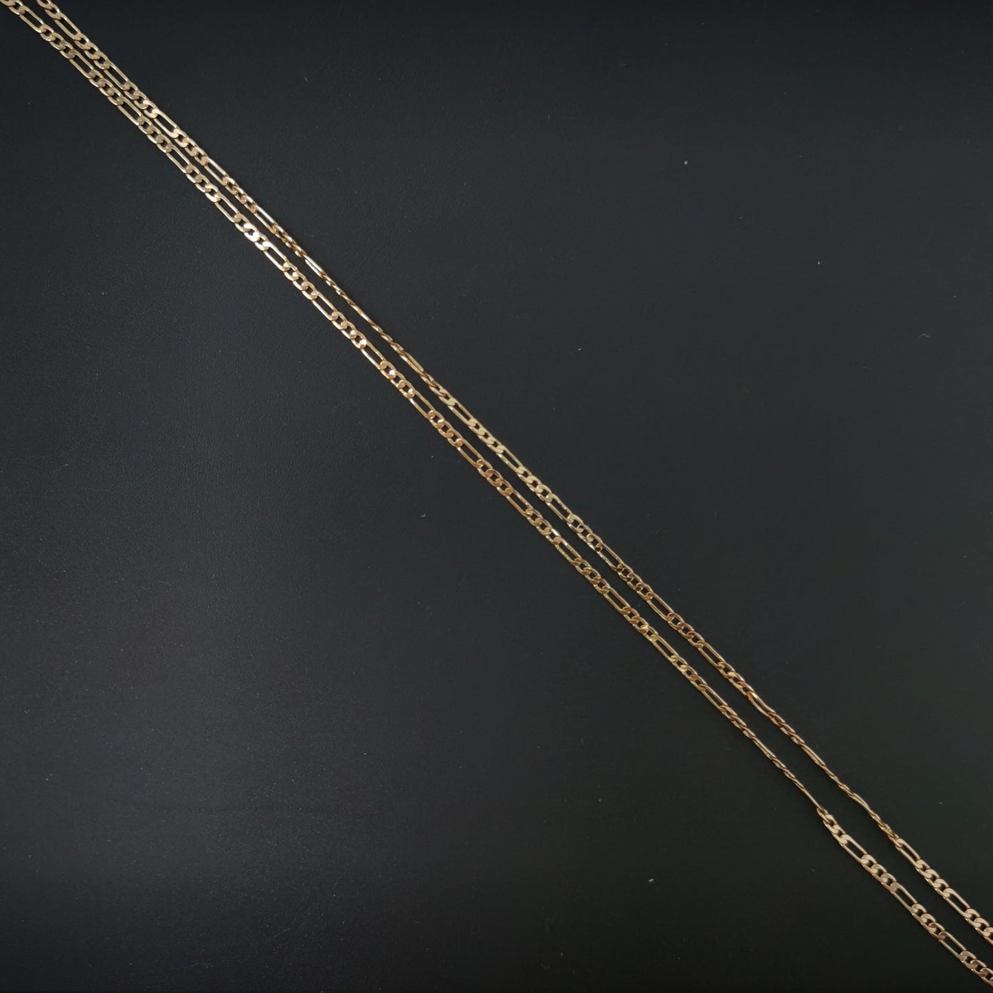 17.7'' Ready to Use 18k Gold Filled Figaro Necklace Chain, Layering Figaro Chain Dainty Necklace, Perfect for Pendant Charm Necklace,CH 588