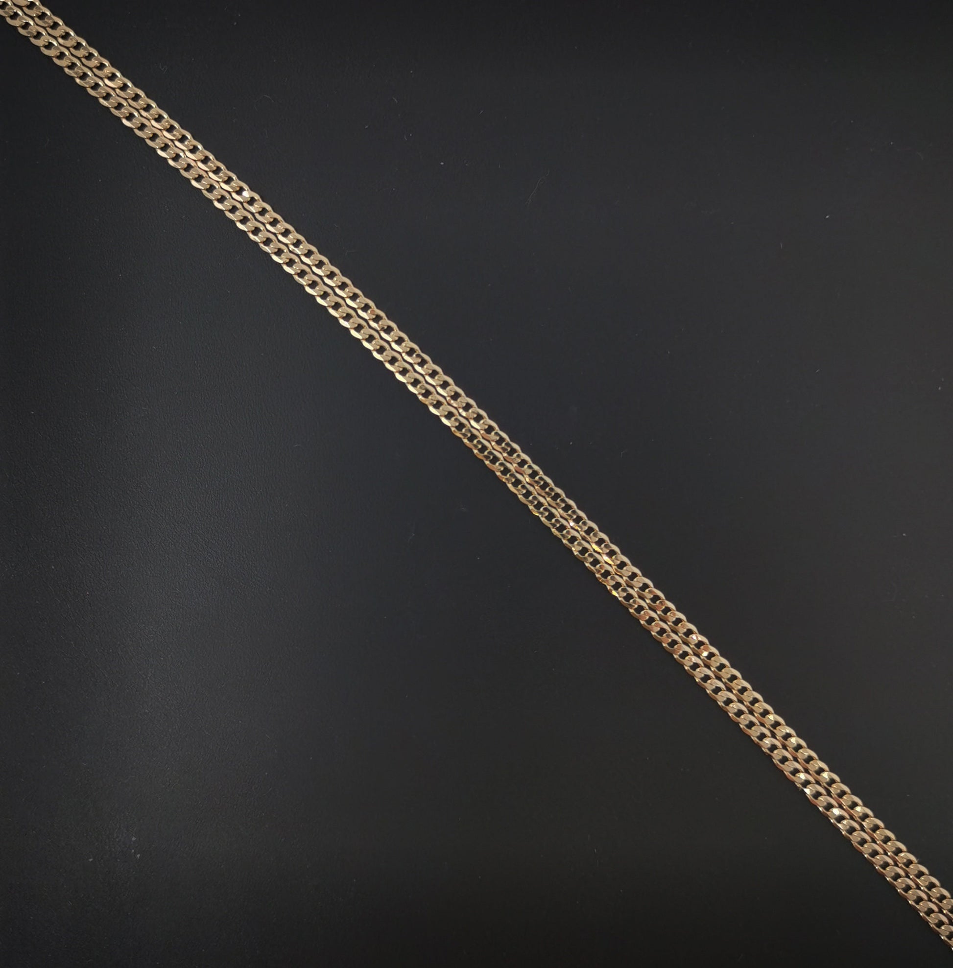 1pc 17.5'' Ready to Use Gold Cuban Curb Necklace Chain, Layering Curb Chain Dainty Necklace, For Pendant Charm Necklace,CN-284