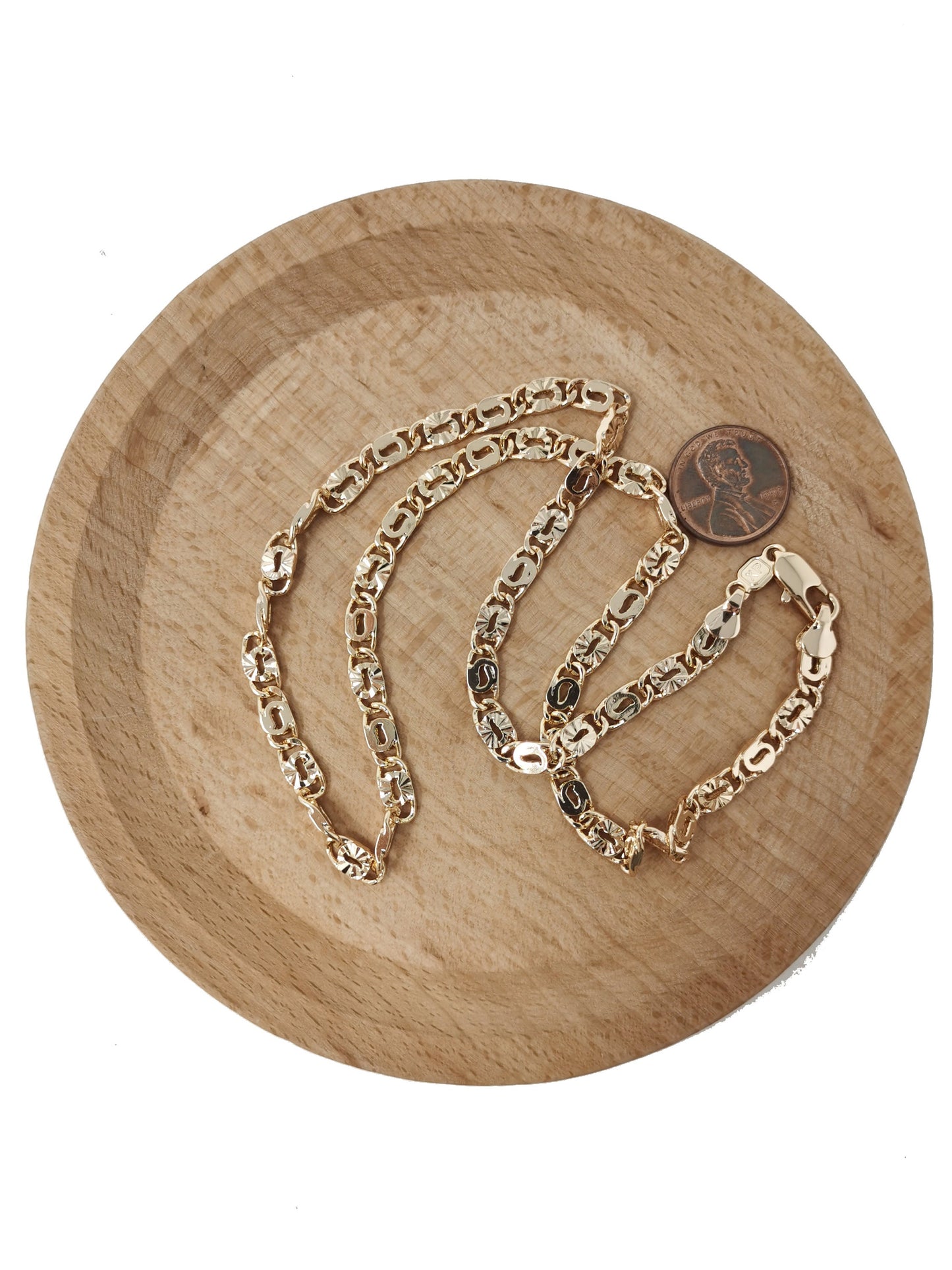 1pc 19.6'' Ready to Use 18K Gold Unique Necklace Chain, Layering Plate Lock Chain Dainty Necklace, for Pendant Charm Necklace, CN-613