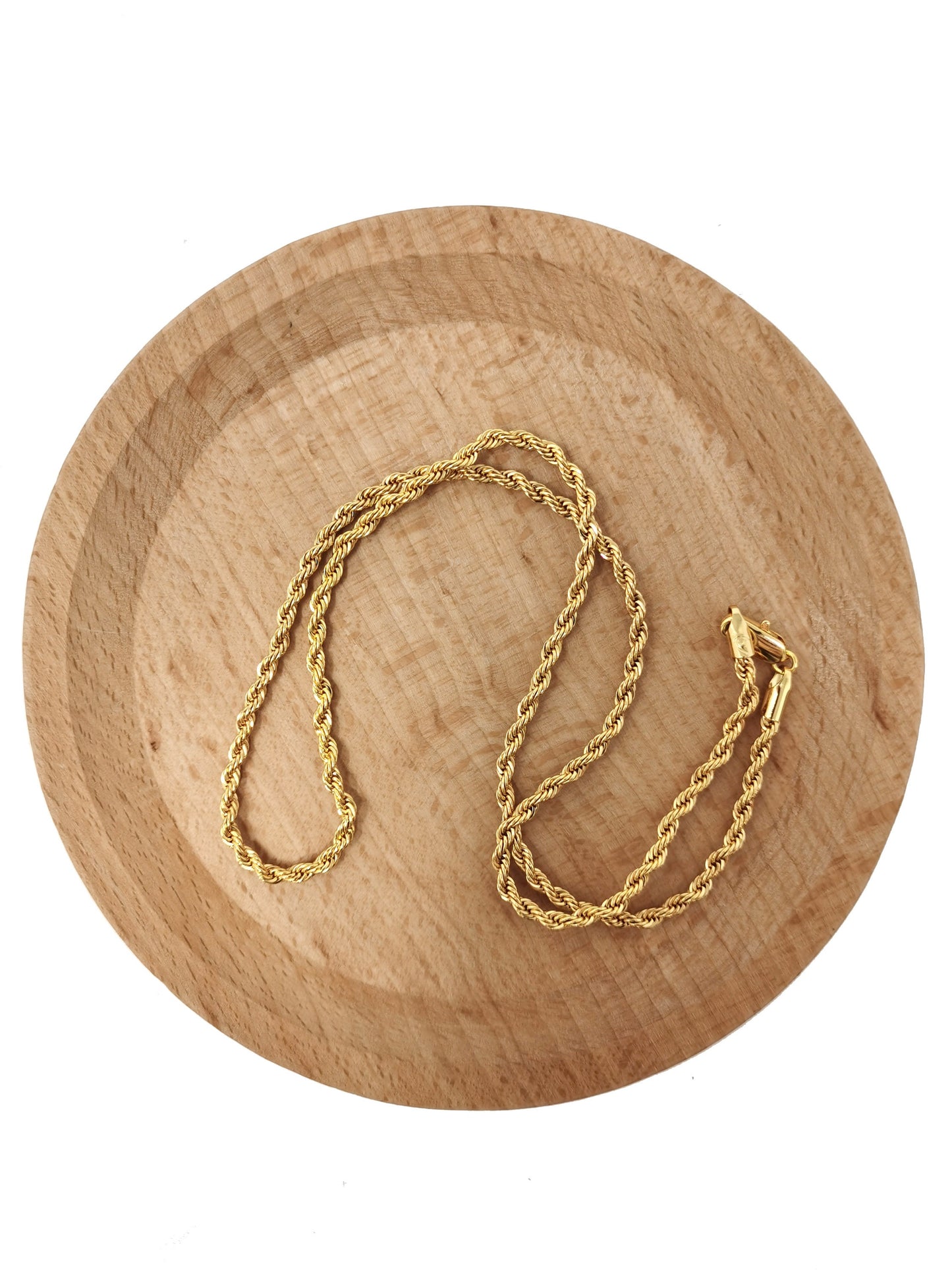 1pc 19.5'' Ready to Use 24K Gold Rope Necklace Chain, Layering Rope Chain Dainty Necklace, For Pendant Charm Necklace Making,CN-45