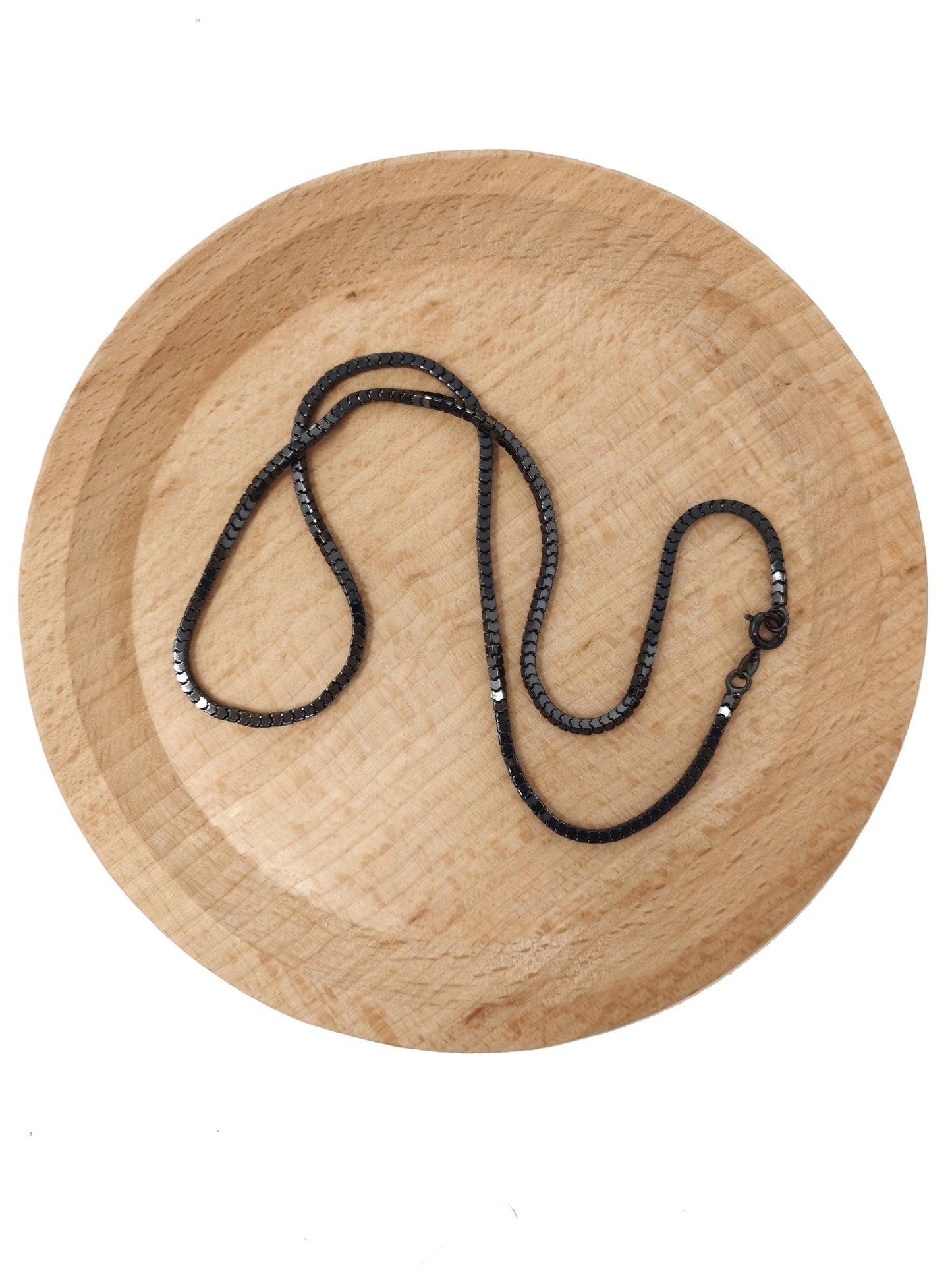 1pc 17.7'' Black Gun Metal Color ready to wear Square Box Chain Necklace, Layering Dainty Box Chain For Jewelry Making, 339