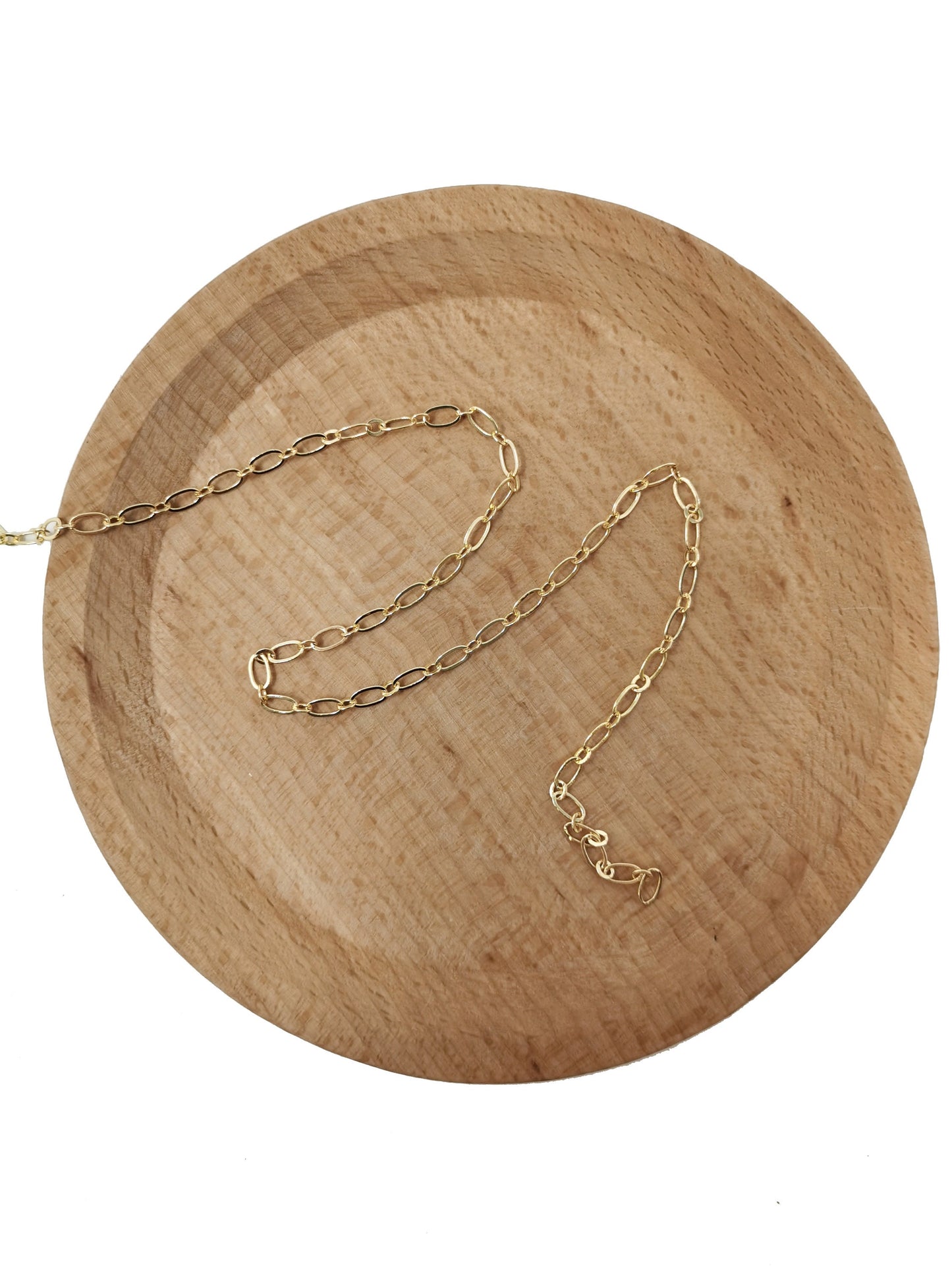 24K Gold Filled Paperclip Chain by Yard, Gold Filled Oval Cable Chain, Wholesale bulk Roll Chain for Jewelry Making, Thickness 0.5mm, 69