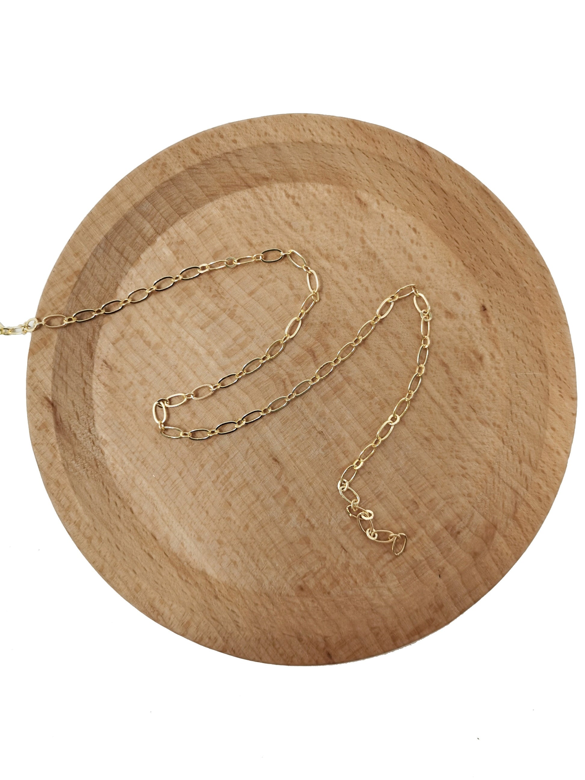 24K Gold Filled Paperclip Chain by Yard, Gold Filled Oval Cable Chain, Wholesale bulk Roll Chain for Jewelry Making, Thickness 0.5mm, 69