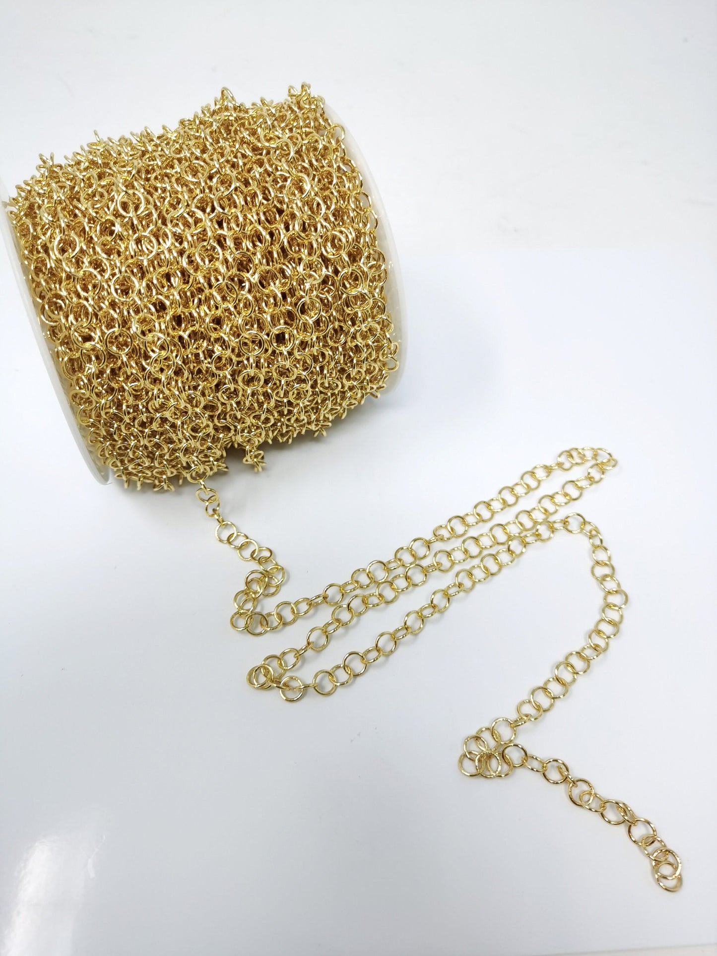 14K Gold Cable Chain by Yard, Cable Chain by Yard , Wholesale bulk Roll Chain for Jewelry Making, Thickness 0.8mm,79