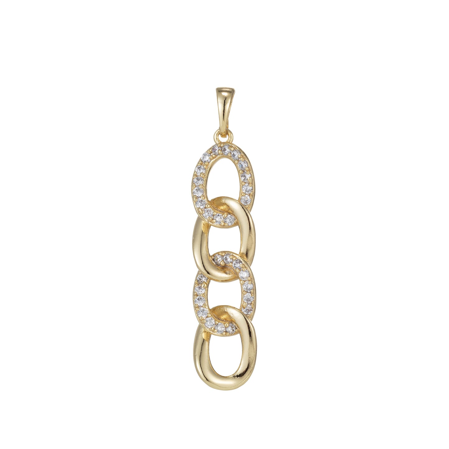 1pc Gold Micro Pave CZ Infinity Link Pendant Charm, Micro Pave CZ Pendant Charm, Pendant, For DIY Jewelry i-323, i-540