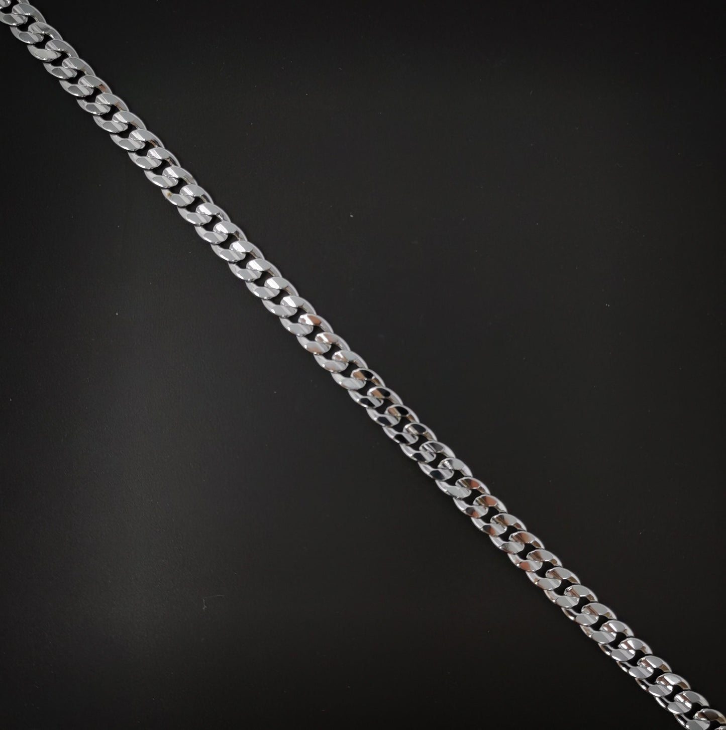 1pc 23.2'' Ready to Use White Gold Filled Herringbone Curb Necklace Chain, Layer Curb Chain Dainty Necklace, Pendant Charm Necklace CH-622