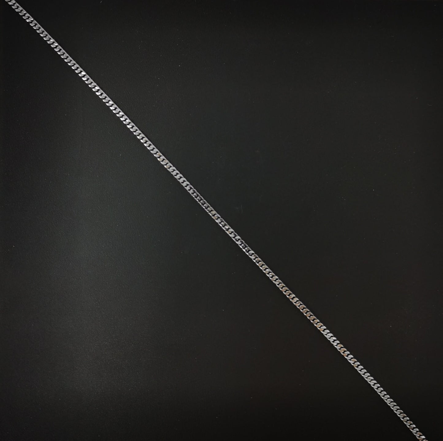 1pc 17.7'' Ready to Use White Gold Herringbone Curb Necklace Chain, Layer Curb Chain Dainty Necklace, For Pendant Charm Necklace, 625