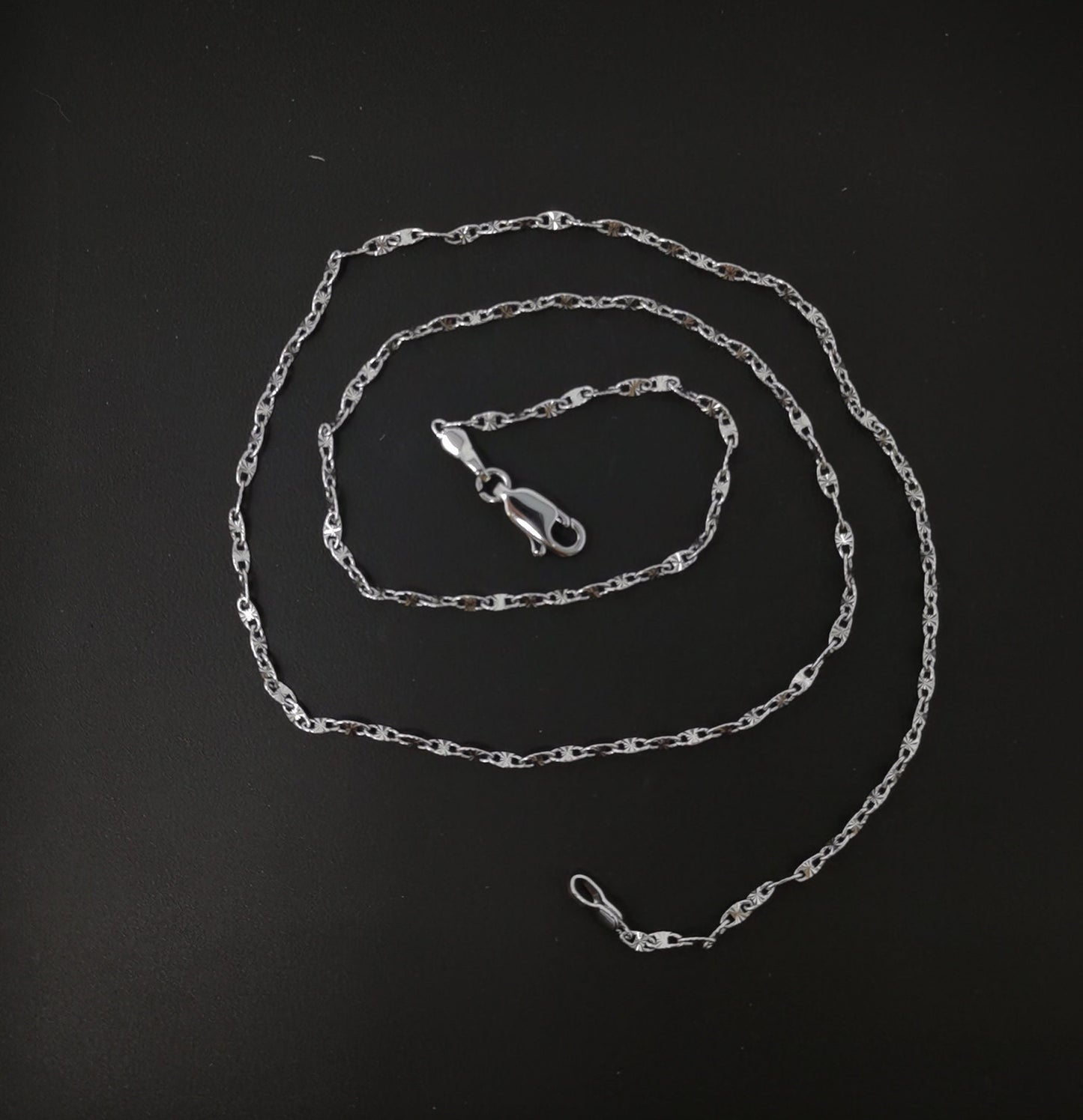 1pc 17.7'' Ready to Use White Gold Unique Lock Necklace Chain, Layer Locket Chain Dainty Necklace, For Pendant Charm Necklace, 630