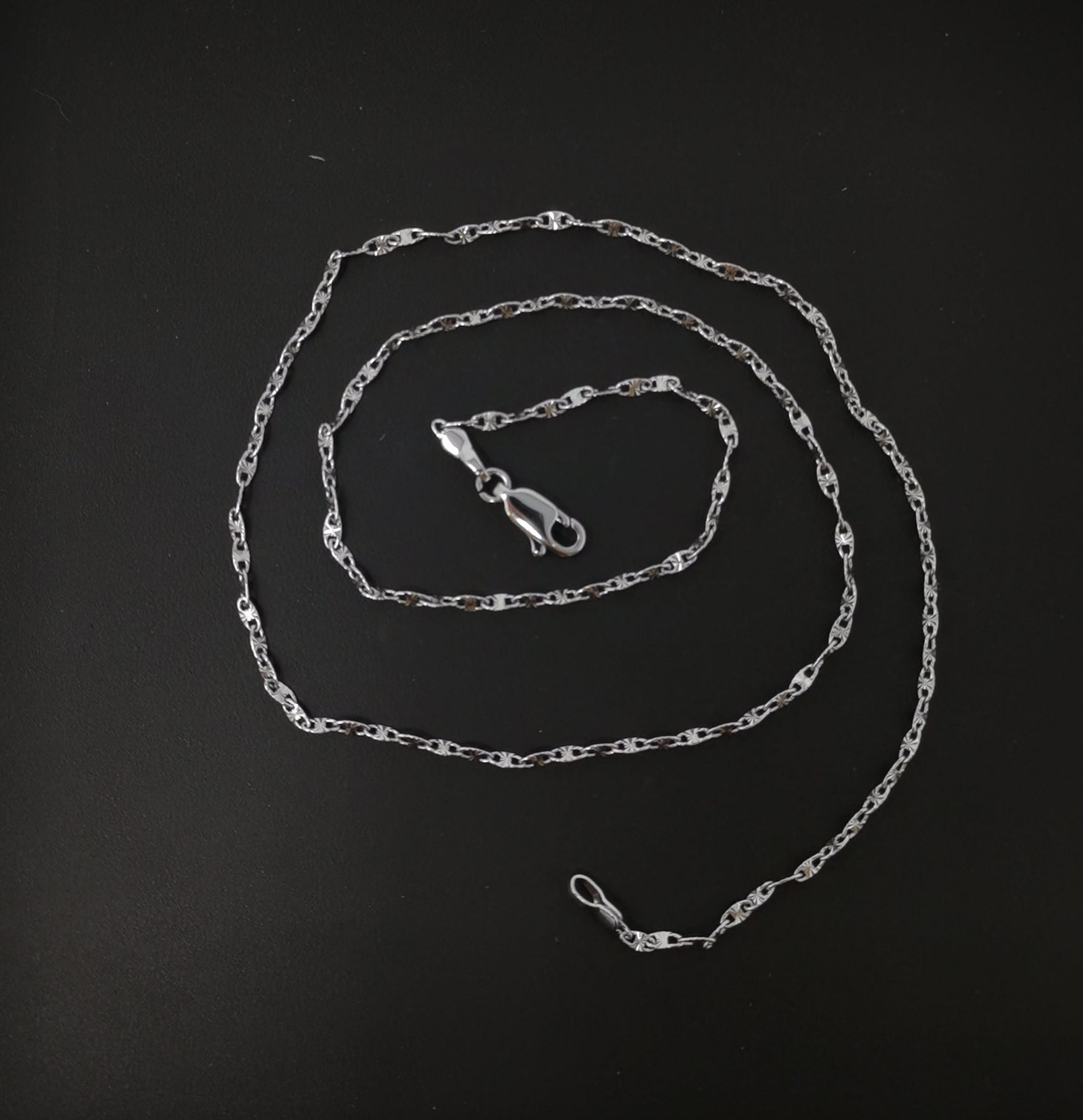 1pc 17.7'' Ready to Use White Gold Unique Lock Necklace Chain, Layer Locket Chain Dainty Necklace, For Pendant Charm Necklace, 630