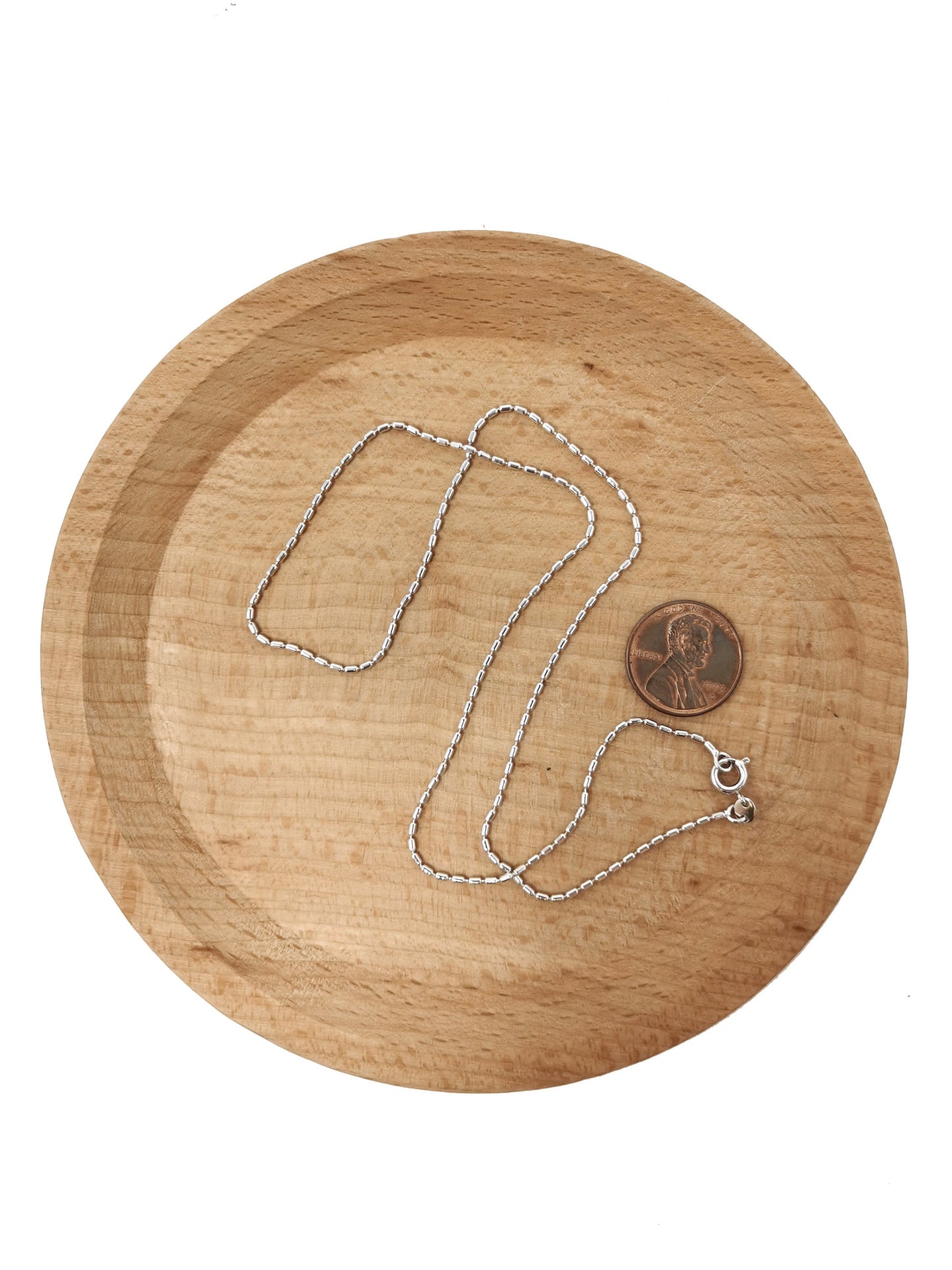 1pc 17.7'' Ready to Use White Gold Bead Satellite Necklace Chain, Layer Chain Dainty Necklace, For Pendant Charm Necklace, 634