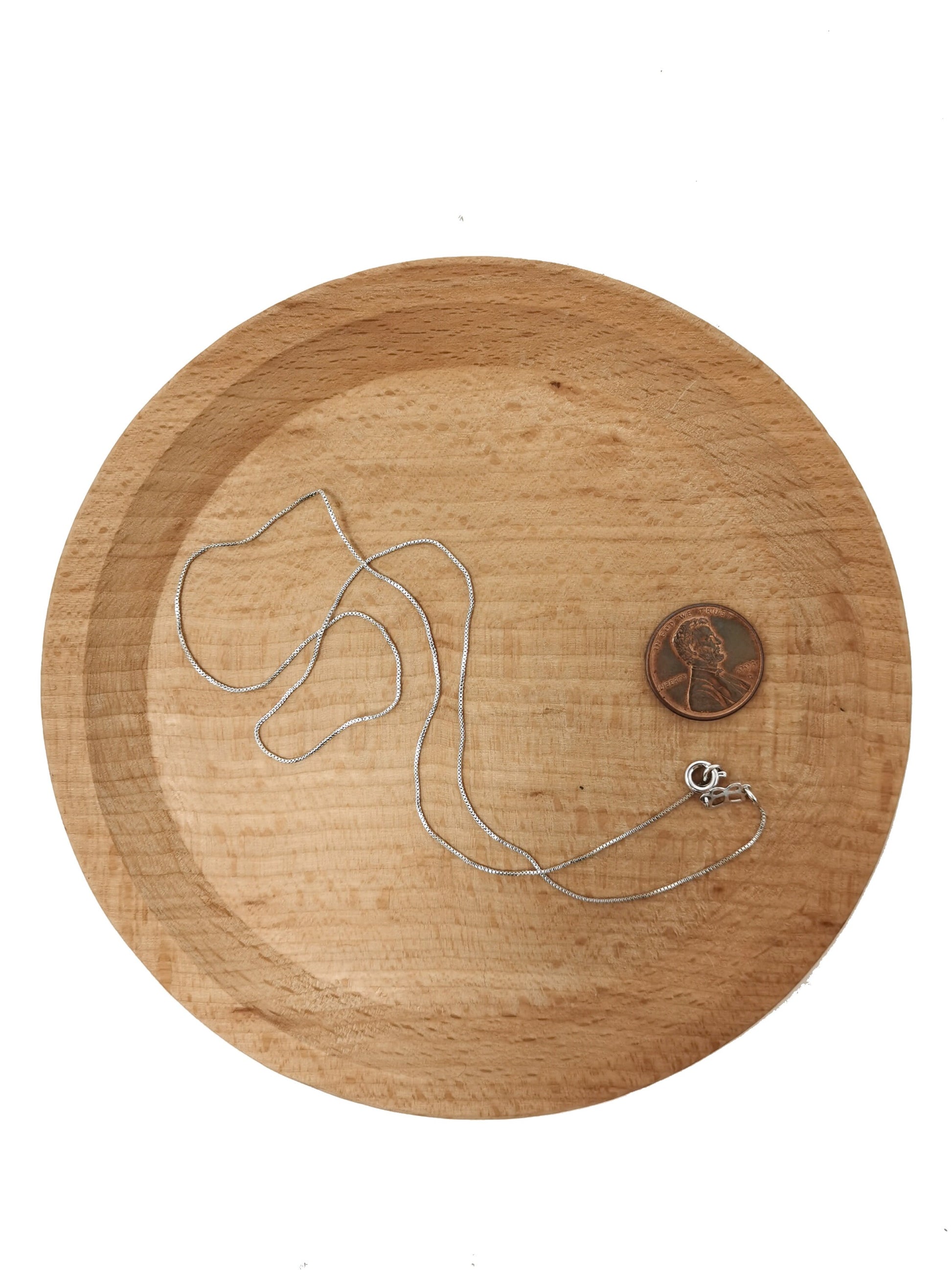 1pc 15.6'' ready to wear White Gold Square Box Chain Necklace, Layering Dainty Box White Chain For Jewelry Making, 636