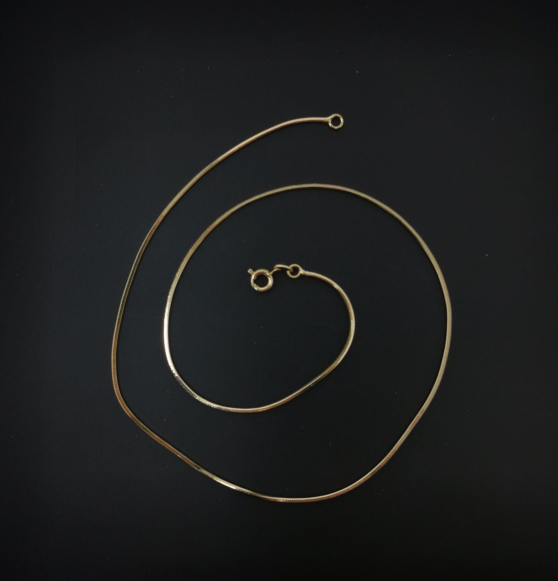 1pc 15.6'' Ready to Use 18K Gold Filled Cocoon Necklace Chain, Layer Snake Chain Dainty Necklace, For Pendant Charm Necklace Making, CH-665