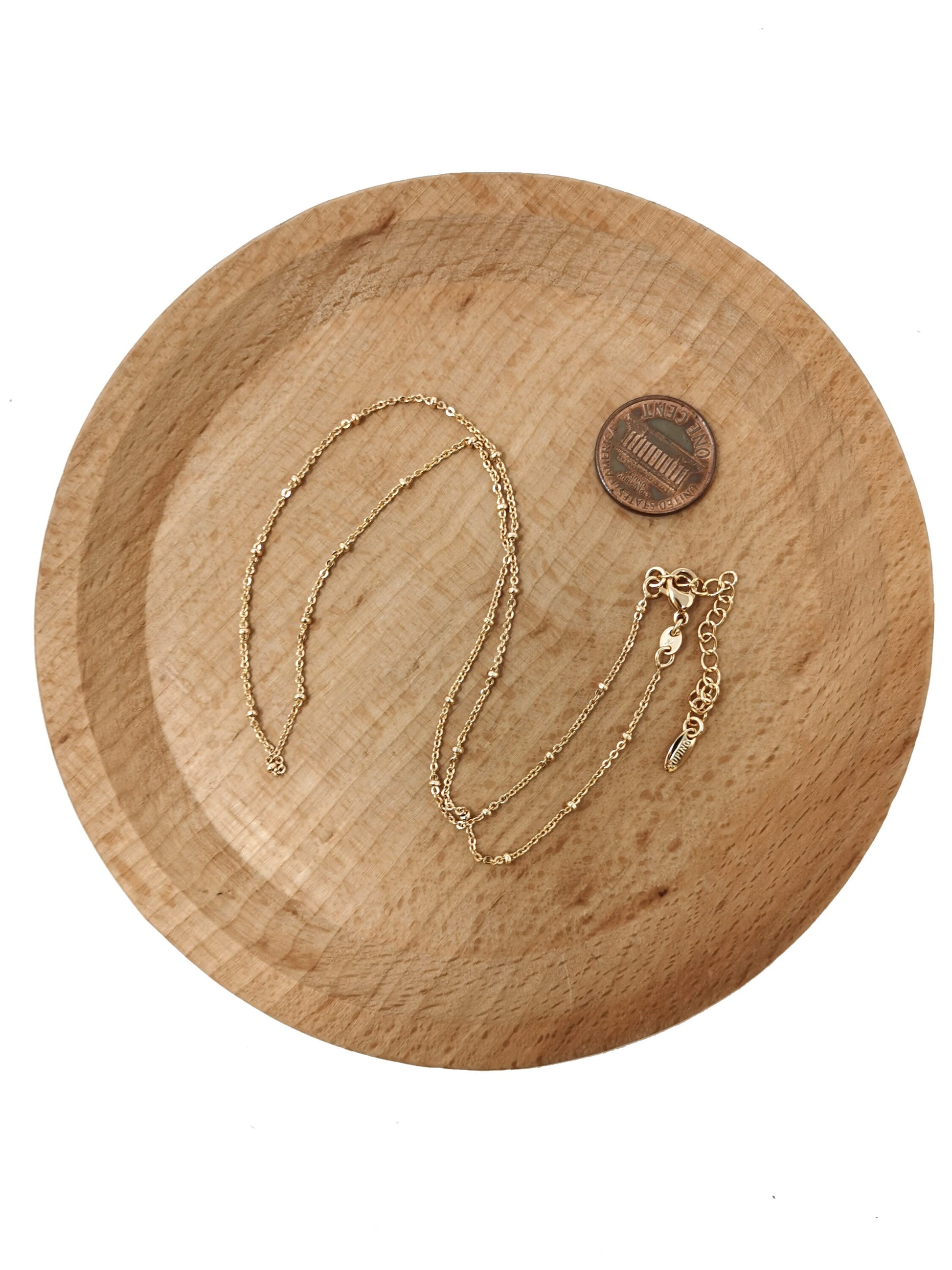 1pc 16.0'' Ready to Use 18K Gold Filled Oval Rolo Necklace Chain, Layering Rolo Chain Dainty Necklace, For Pendant Charm Necklace Making,671