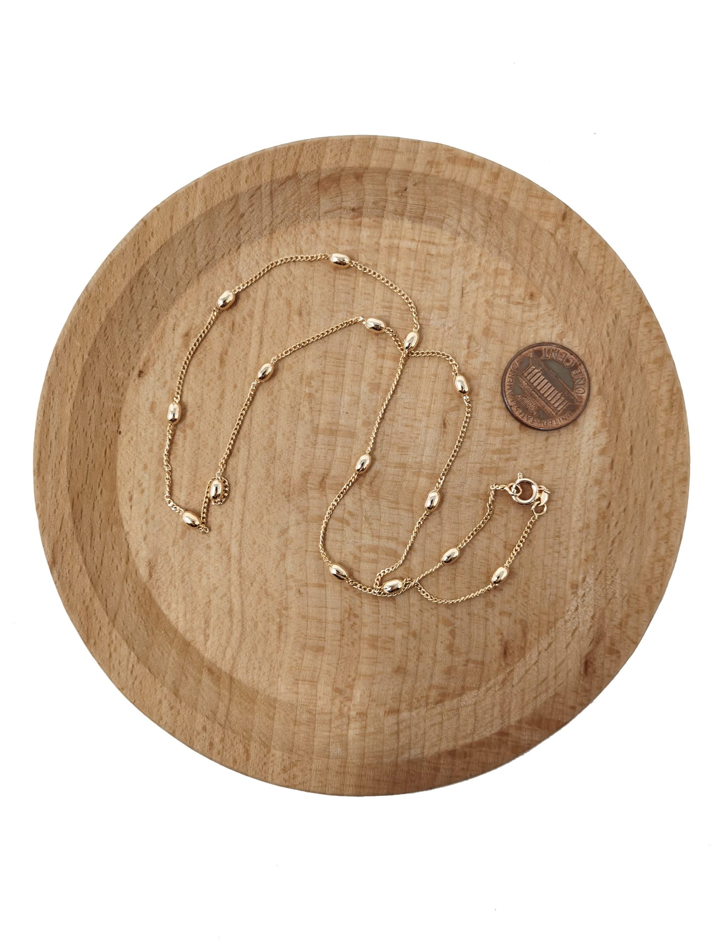 1pc 17.7'' Ready to Use 18K Gold Cuban Curb Necklace Chain,Layering Curb Chain Dainty Necklace,For Pendant Charm Necklace Making, 646