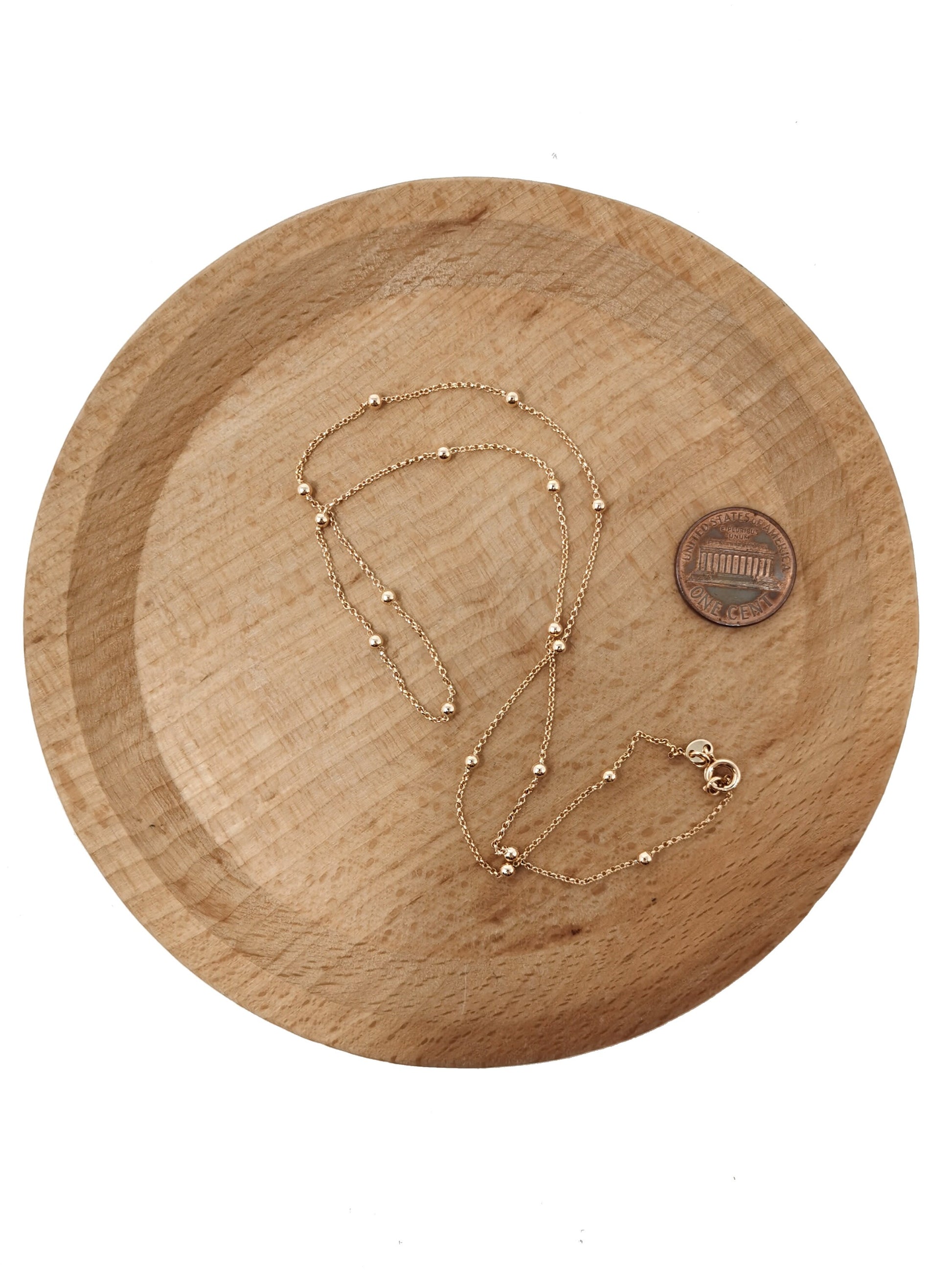 1pc 17.7'' Ready to Use 18K Gold Filled Oval Rolo Necklace Chain, Layering Rolo Chain Dainty Necklace, For Pendant Charm Necklace Making 652