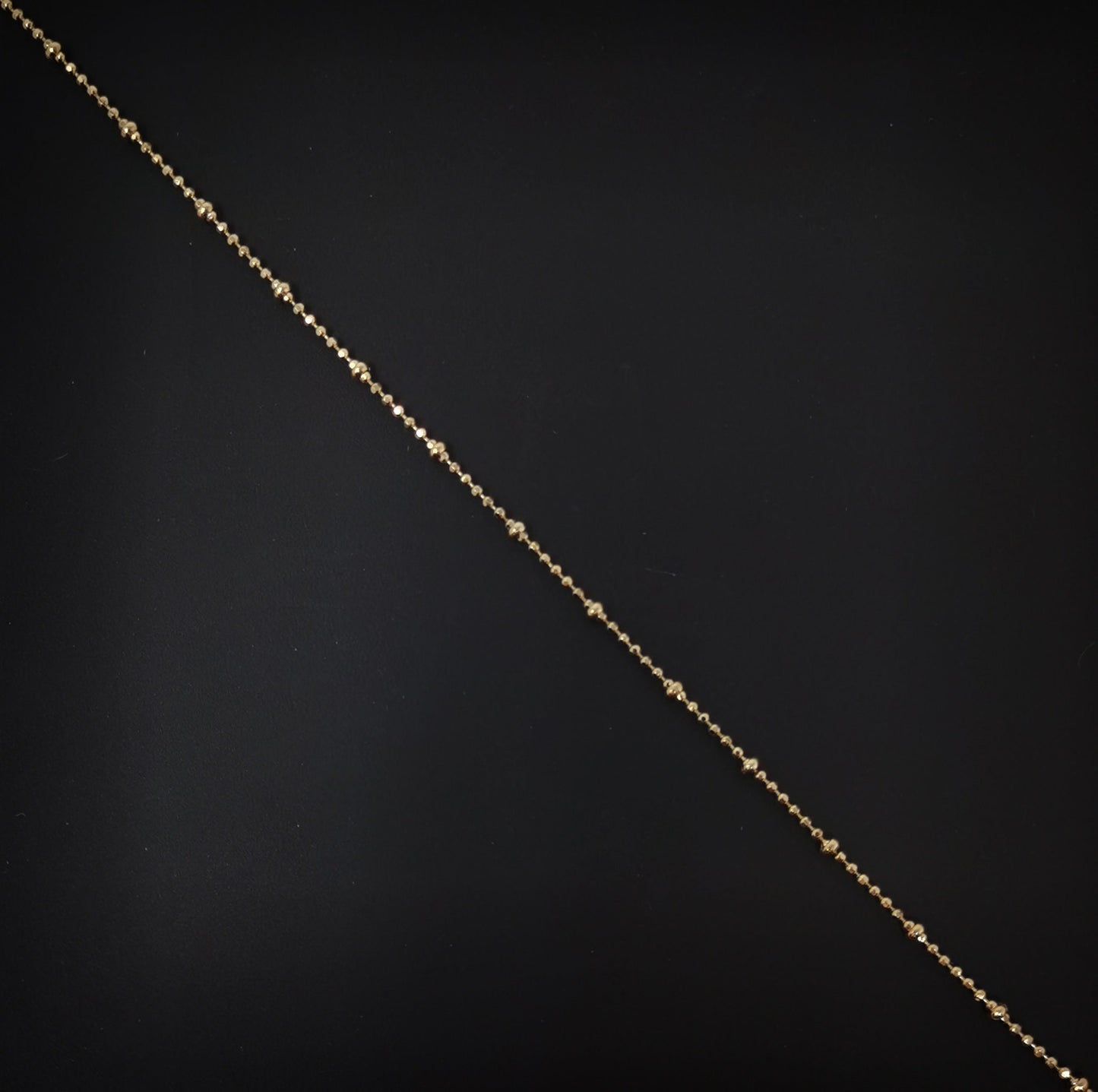 1pc 17.7'' 18K Ready to Use Gold Bead Necklace Chain, Layering Beaded Chain Dainty Necklace, Perfect for Pendant Charm Necklace, 653