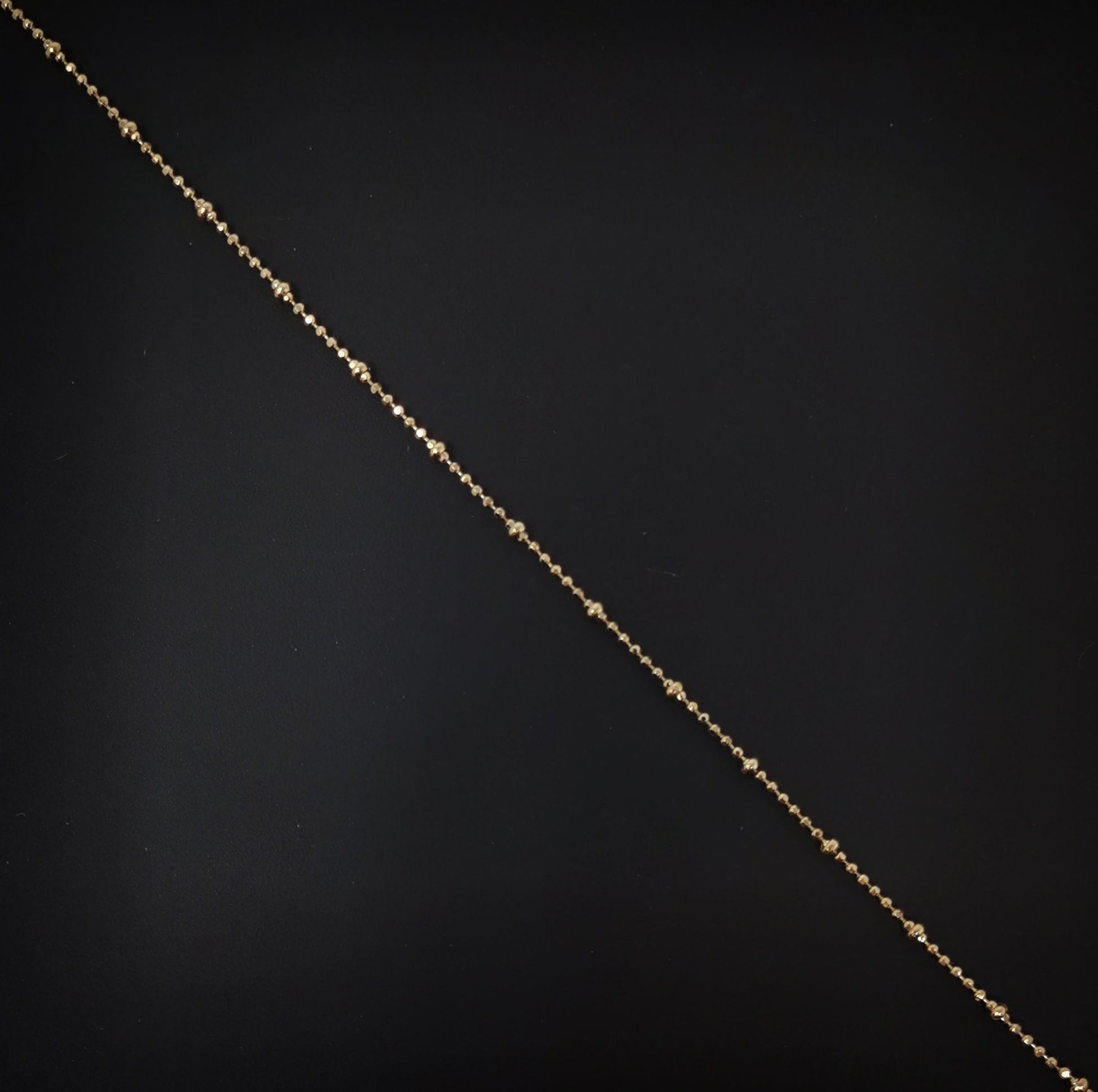 1pc 17.7'' 18K Ready to Use Gold Bead Necklace Chain, Layering Beaded Chain Dainty Necklace, Perfect for Pendant Charm Necklace, 653