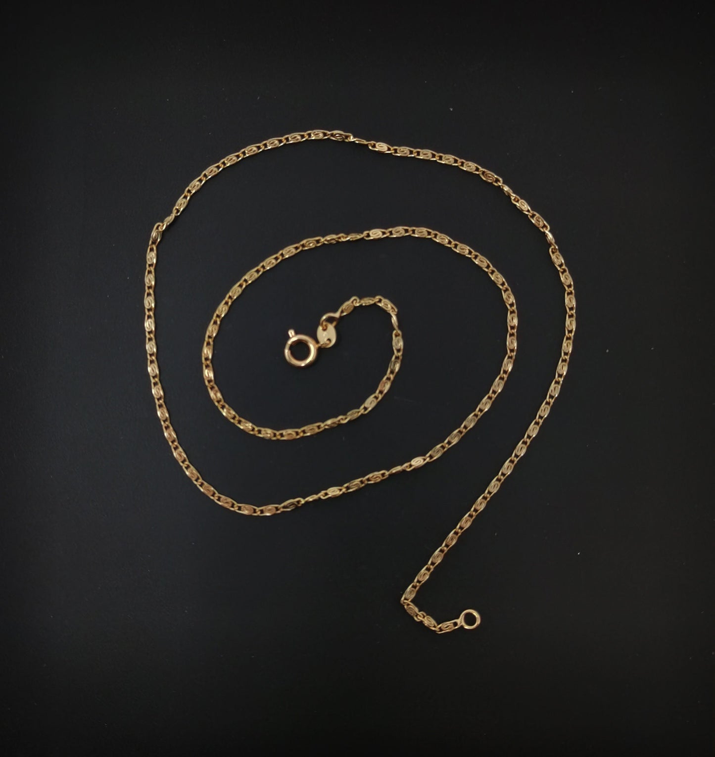 1pc 17.7'' Ready to Use 18K Gold Unique Necklace Chain, Layering Plate Lock Chain Dainty Necklace, Perfect for Pendant Necklace, 662