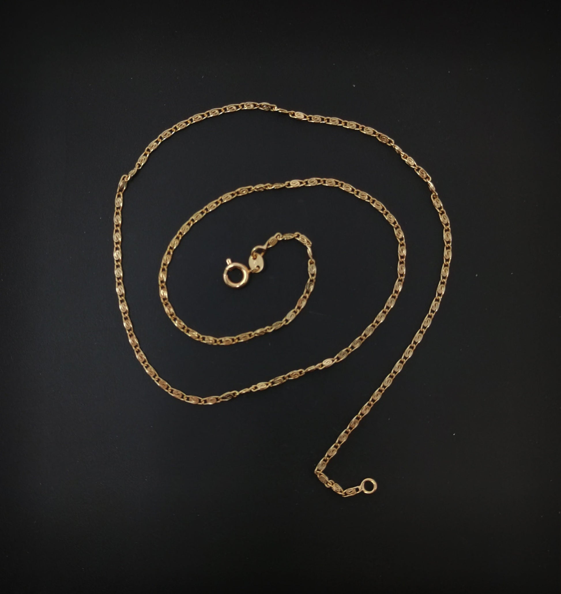 1pc 17.7'' Ready to Use 18K Gold Unique Necklace Chain, Layering Plate Lock Chain Dainty Necklace, Perfect for Pendant Necklace, 662