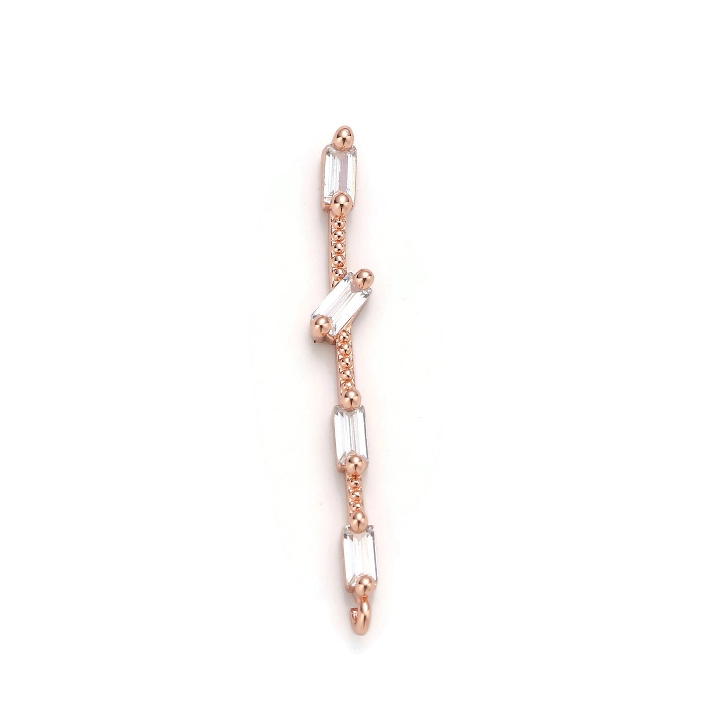 1pc 14k Gold Micro Pave Cubic Zirconia dongle Pendant Charm, Micro Pave CZ Pendant Charm, For DIY Jewelry, Multiple color Option