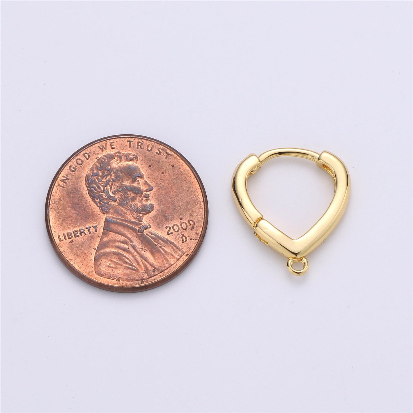 2pcs Gold Oval Easy Snap Earring with Jump Ring,Pinkygold Loops for DIY Earring Jewelry, Snap Click On Earring,Oval Shape,467,867