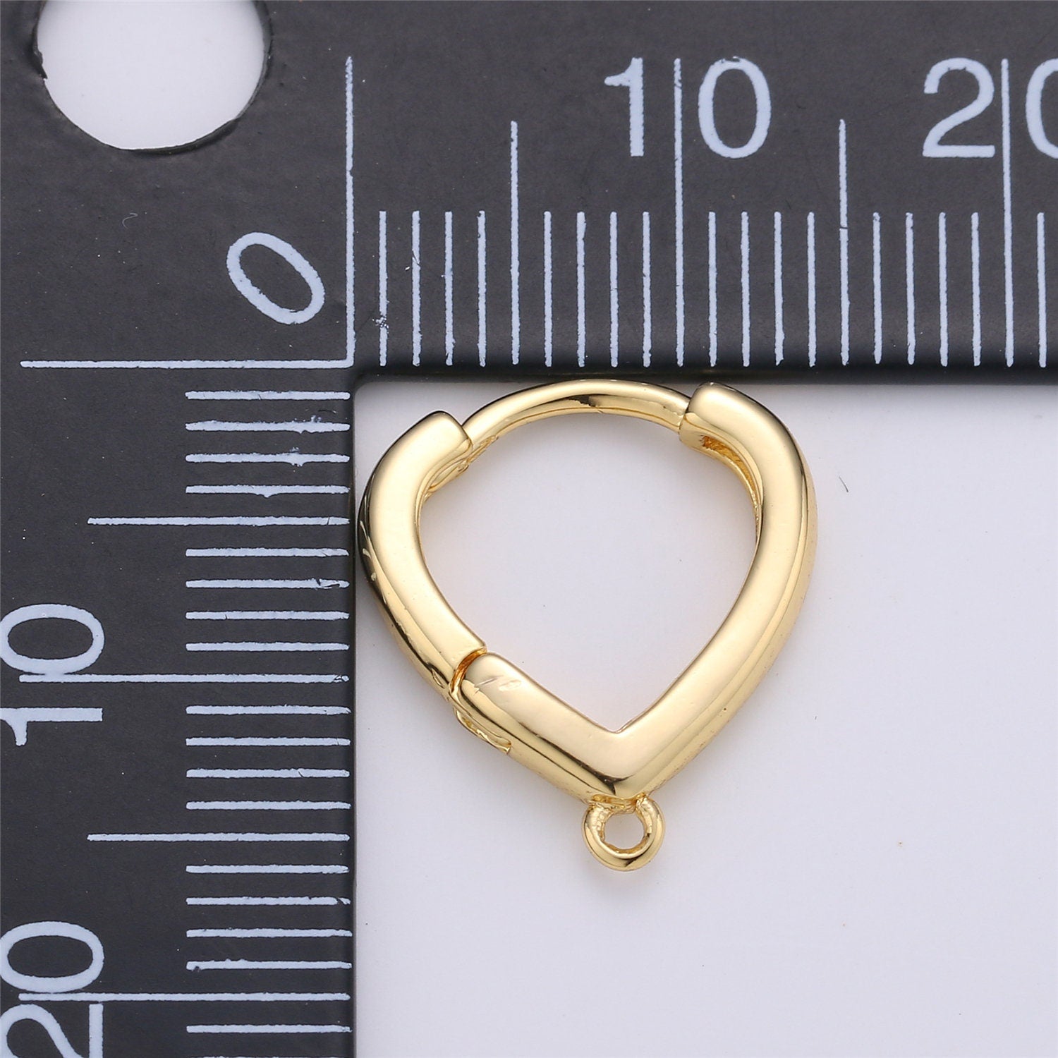2pcs Gold Oval Easy Snap Earring with Jump Ring,Pinkygold Loops for DIY Earring Jewelry, Snap Click On Earring,Oval Shape,467,867