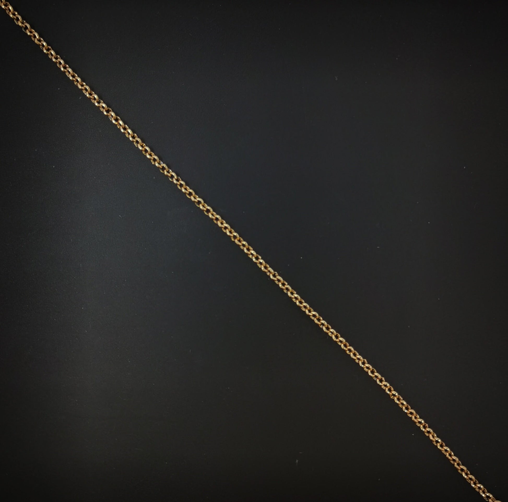 1pc 17.7'' Ready to Use 18K Gold Filled Rolo Necklace Chain, Layering Rolo Chain Dainty Necklace, For Pendant Charm Necklace Making, CH-676