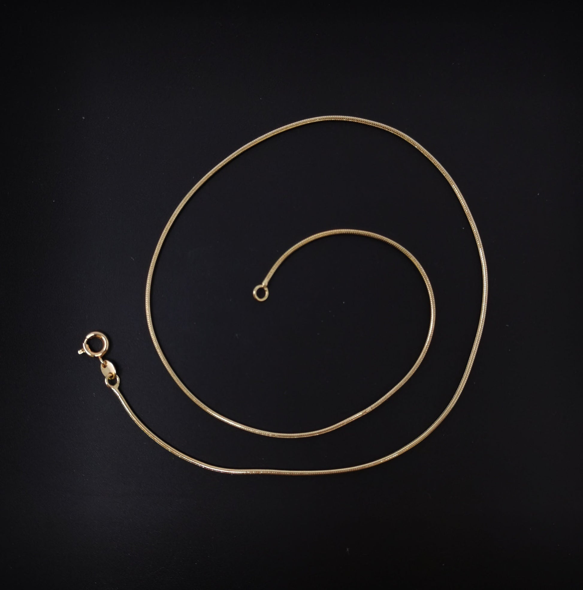 1pc 19.5'' Ready to Use 18K Rosy Gold Filled Cocoon Necklace Chain, Layer Snake Chain Dainty Necklace, For Pendant Charm Necklace Making,286