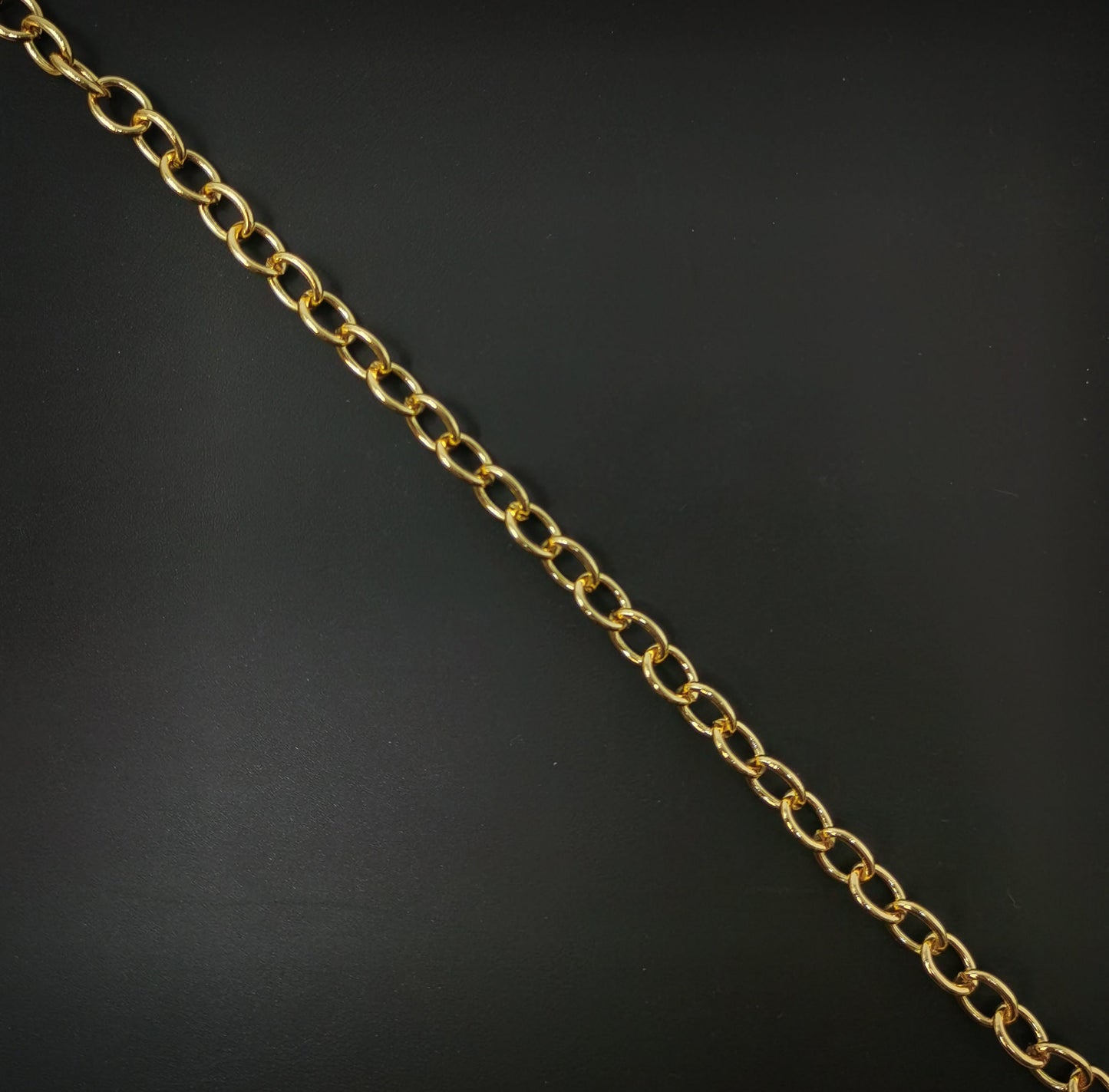 24K Gold Filled Cable Chain by Yard, Gold Filled Cable Chain by Foot, Wholesale bulk Roll Chain for Jewelry Making, Width is 7mm, Roll-84