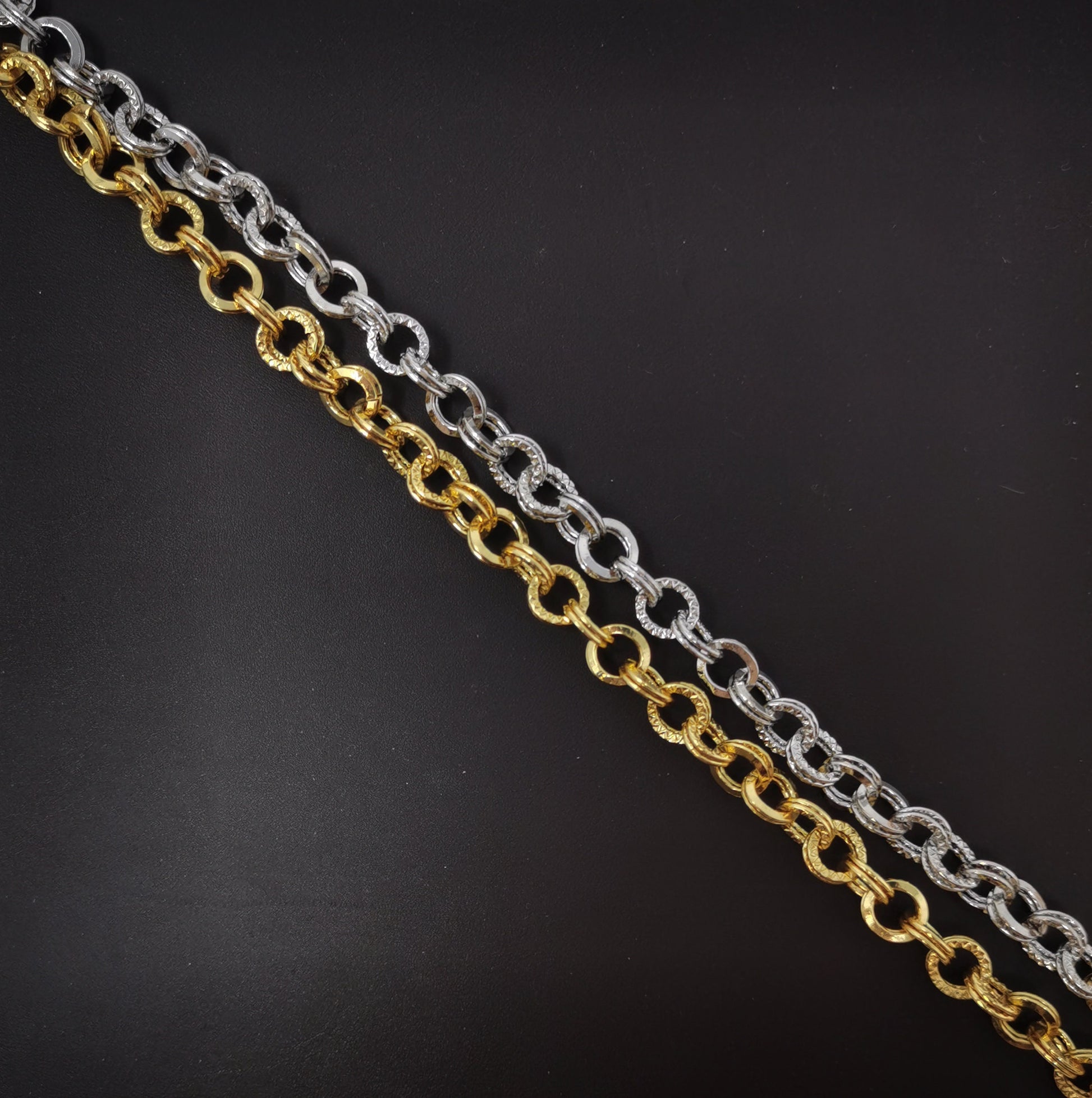 14K Gold Rolo Cable Chain by Yard, Rolo Cable Chain , Wholesale bulk Roll Chain for Jewelry Making, Width 8mm,ROLL-96,97
