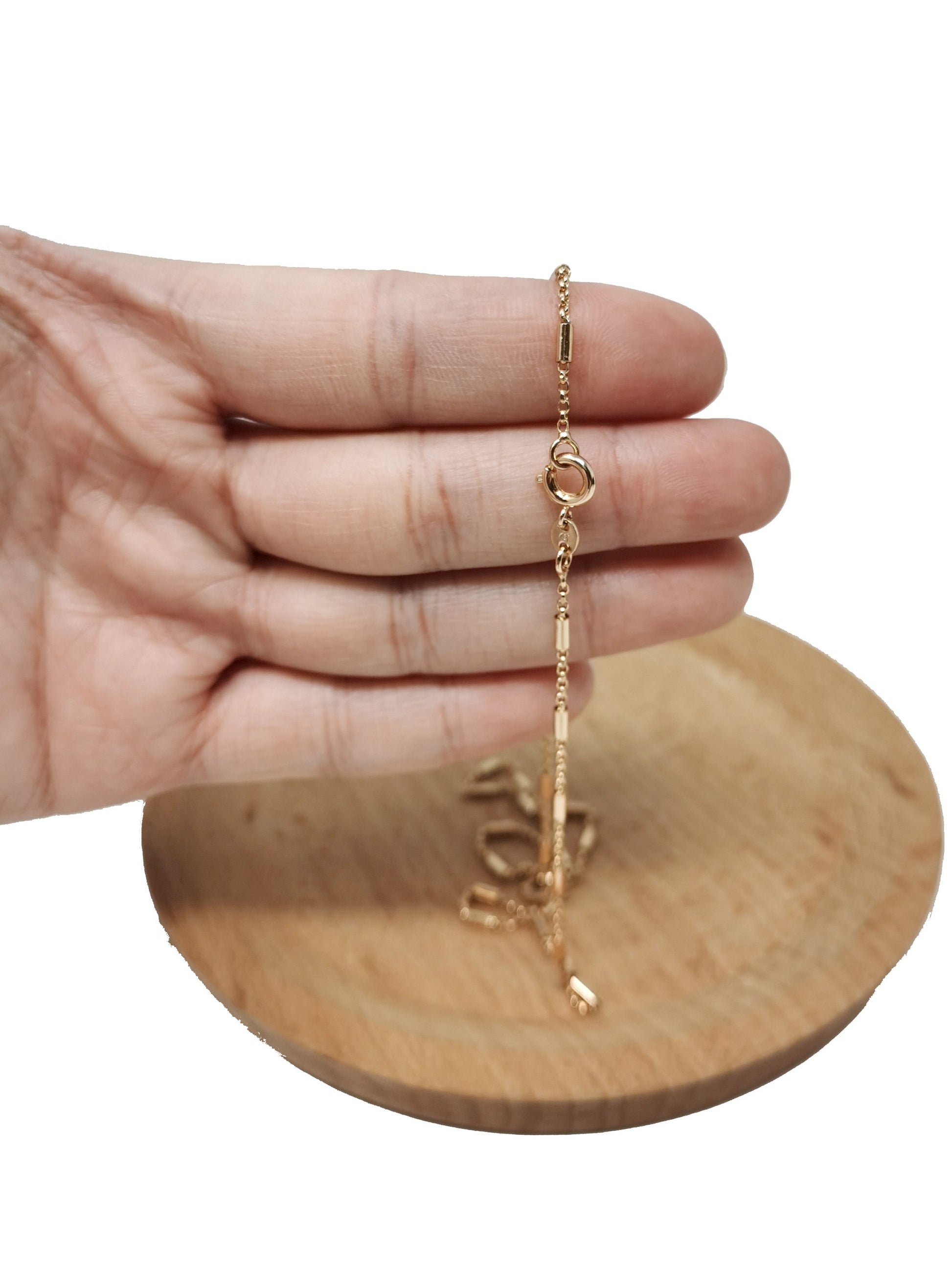 1pc 18'' Ready to Use 18K Rosy Gold Rolo Necklace Chain, Layering Rolo Chain Dainty Necklace, For Pendant Charm Necklace Making, 693